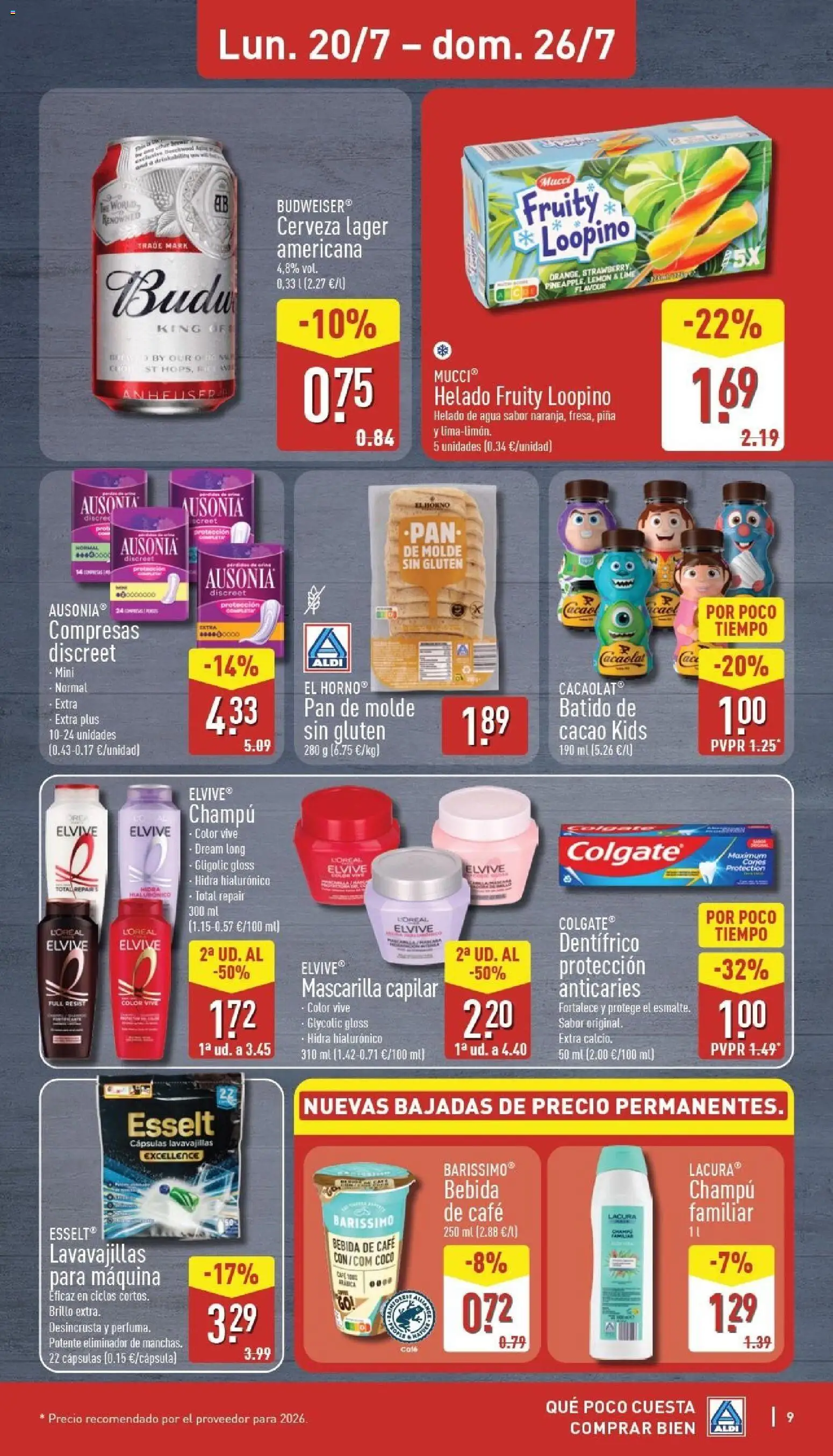 Aldi folleto Península │ válido desde el 20/07/2026 | Página: 9 | Productos: Chocolate, Cerveza, Horno, Cacao