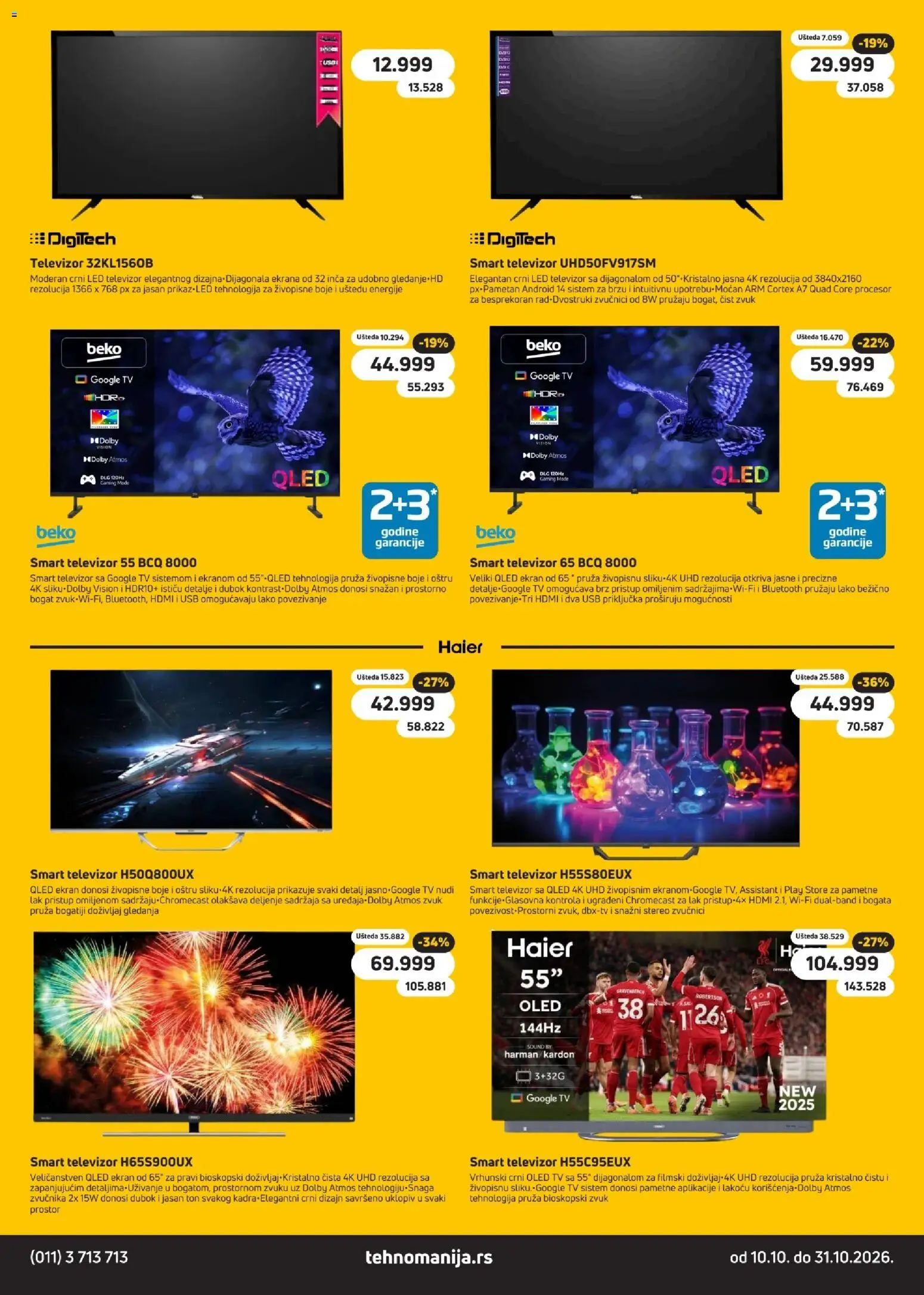 Tehnomanija katalog - važi od 10.10.2026 | Strana: 10 | Proizvode: Smart televizor, Led, Televizor, USB