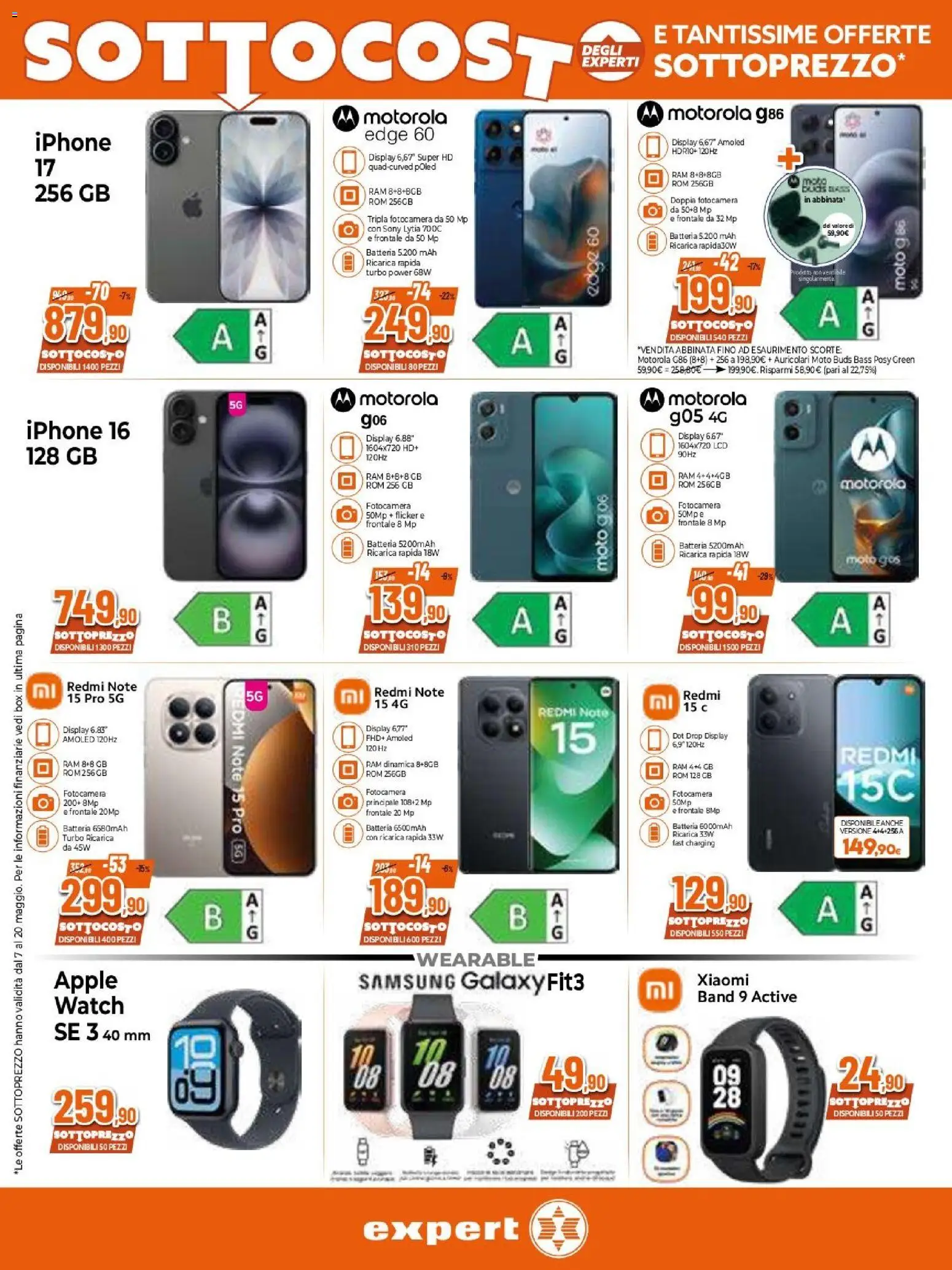 Volantino Expert del 07.05.2026 | Pagina: 3 | Prodotti: Iphone, Fotocamera, Batteria, Samsung