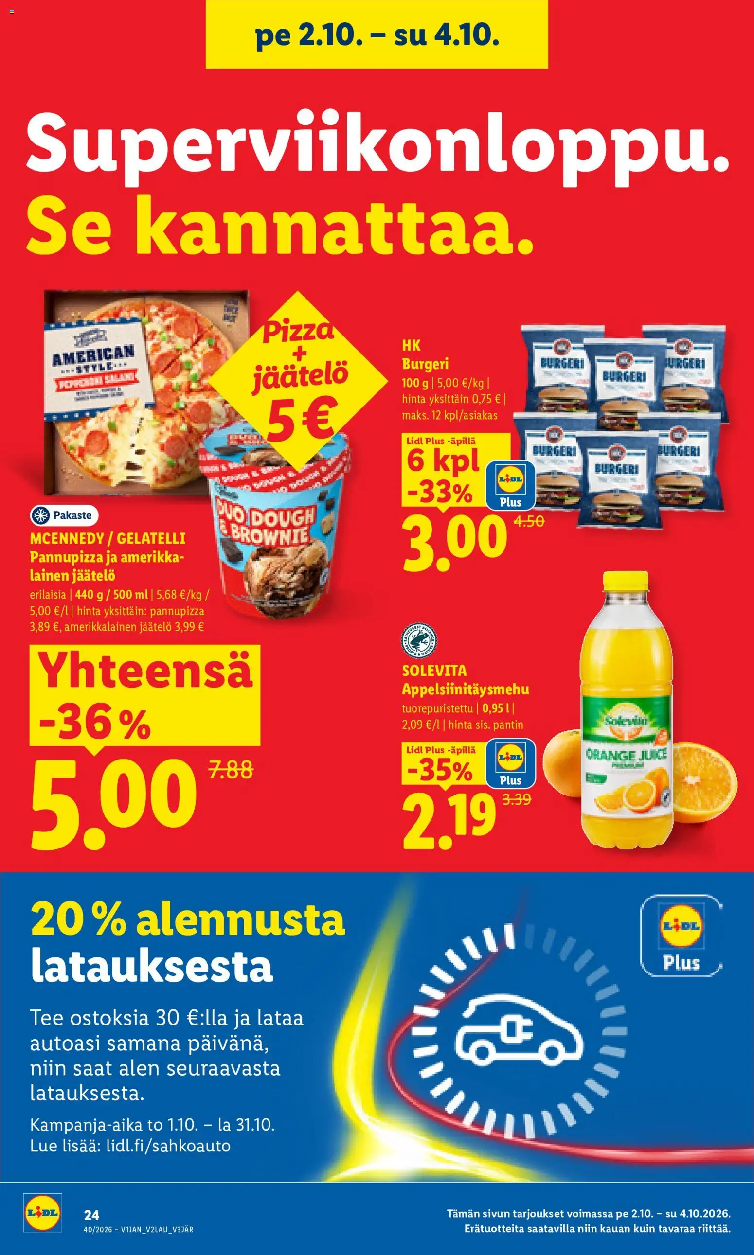 Lidl tarjoukset Vihti – voimassa 01/10/2026 alkaen | Sivu: 22 | Tuotteet: Pizza, Tee, Jäätelö
