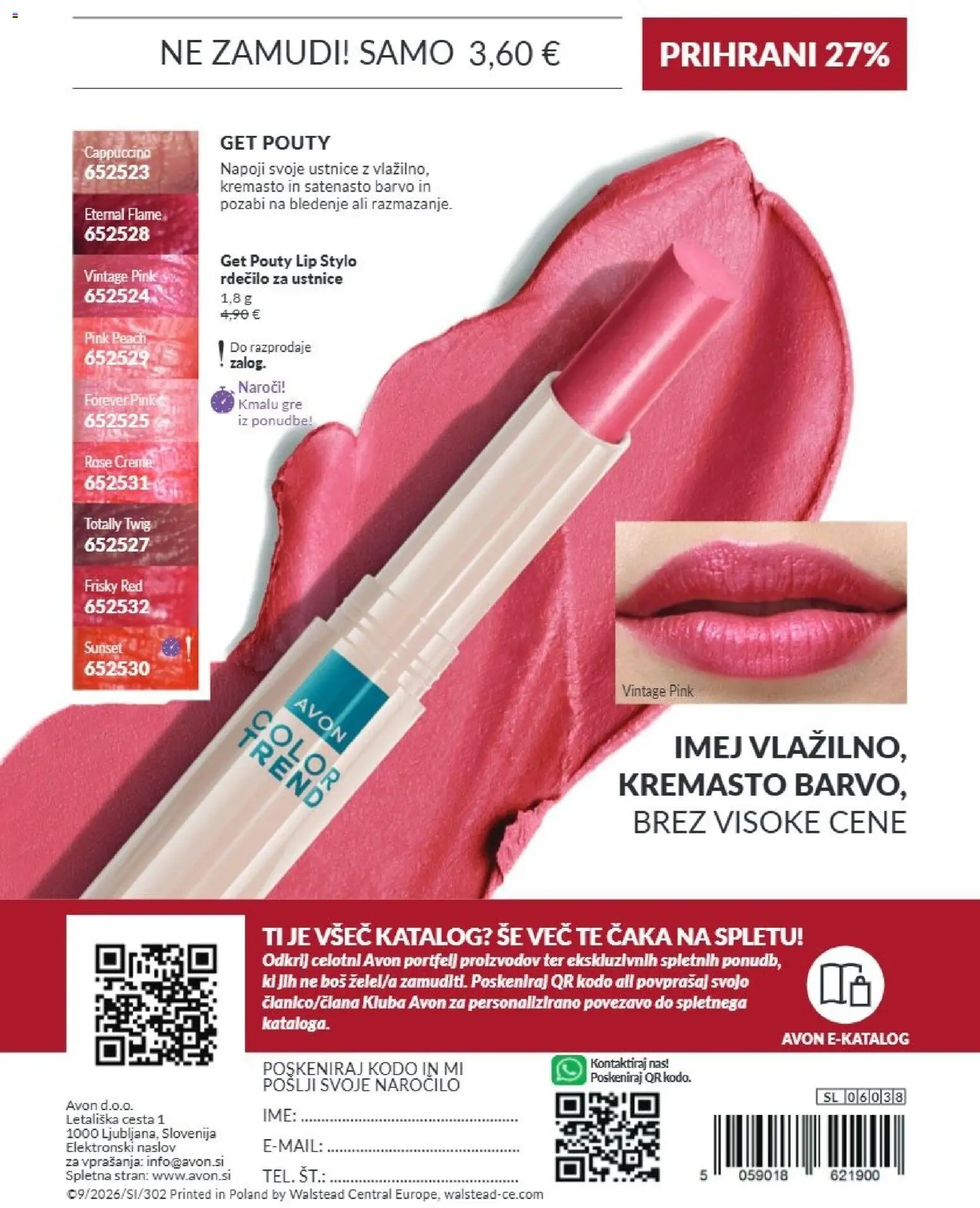 Novi Avon katalog ponudbe – veljaven od 01.09.2026 | Stran: 196 | Izdelki: Rdecilo za ustnice