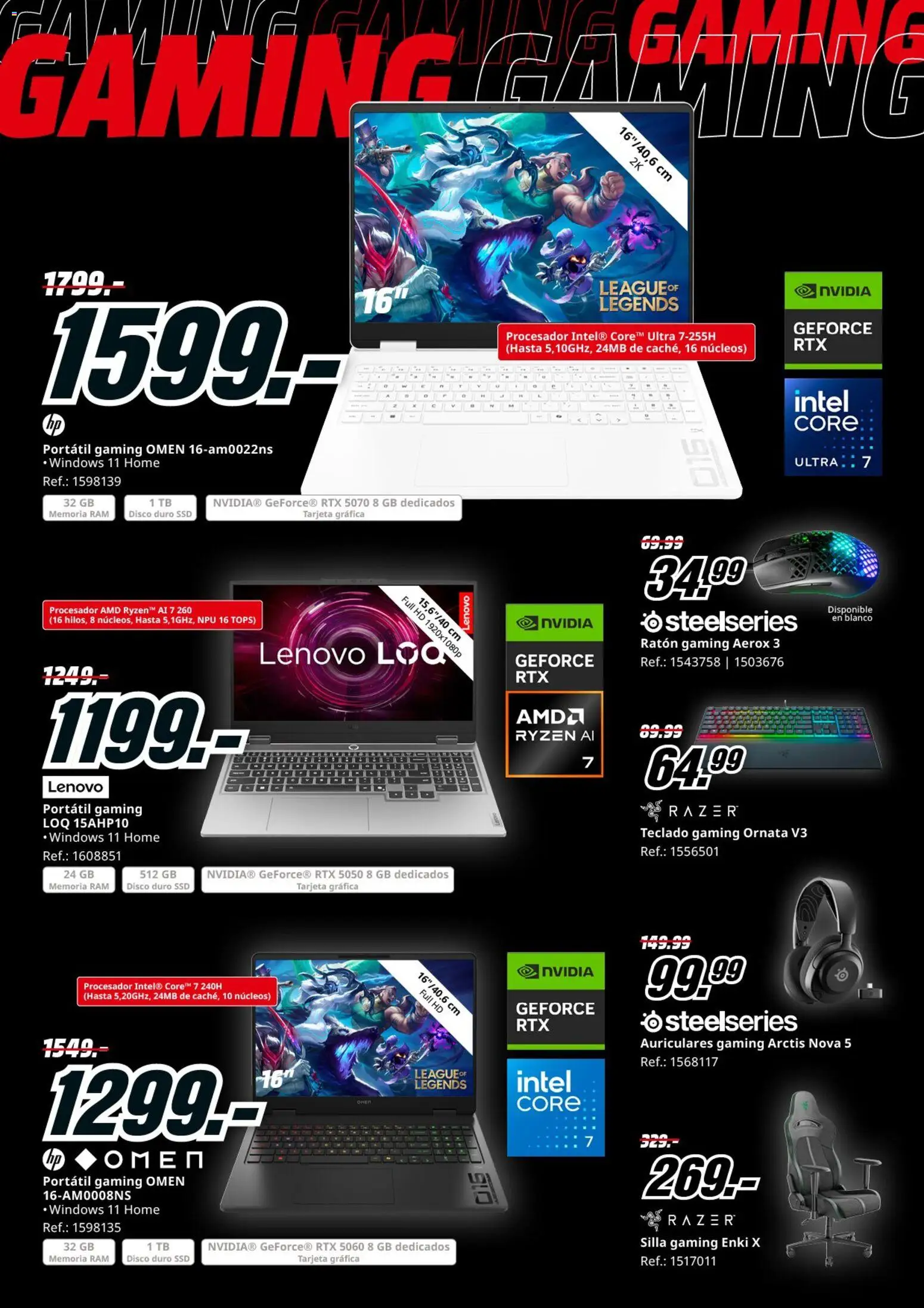 Media Markt folleto │ válido desde el 06.04.2026 | Página: 29 | Productos: Teclado gaming, Teclado, Auriculares, Silla