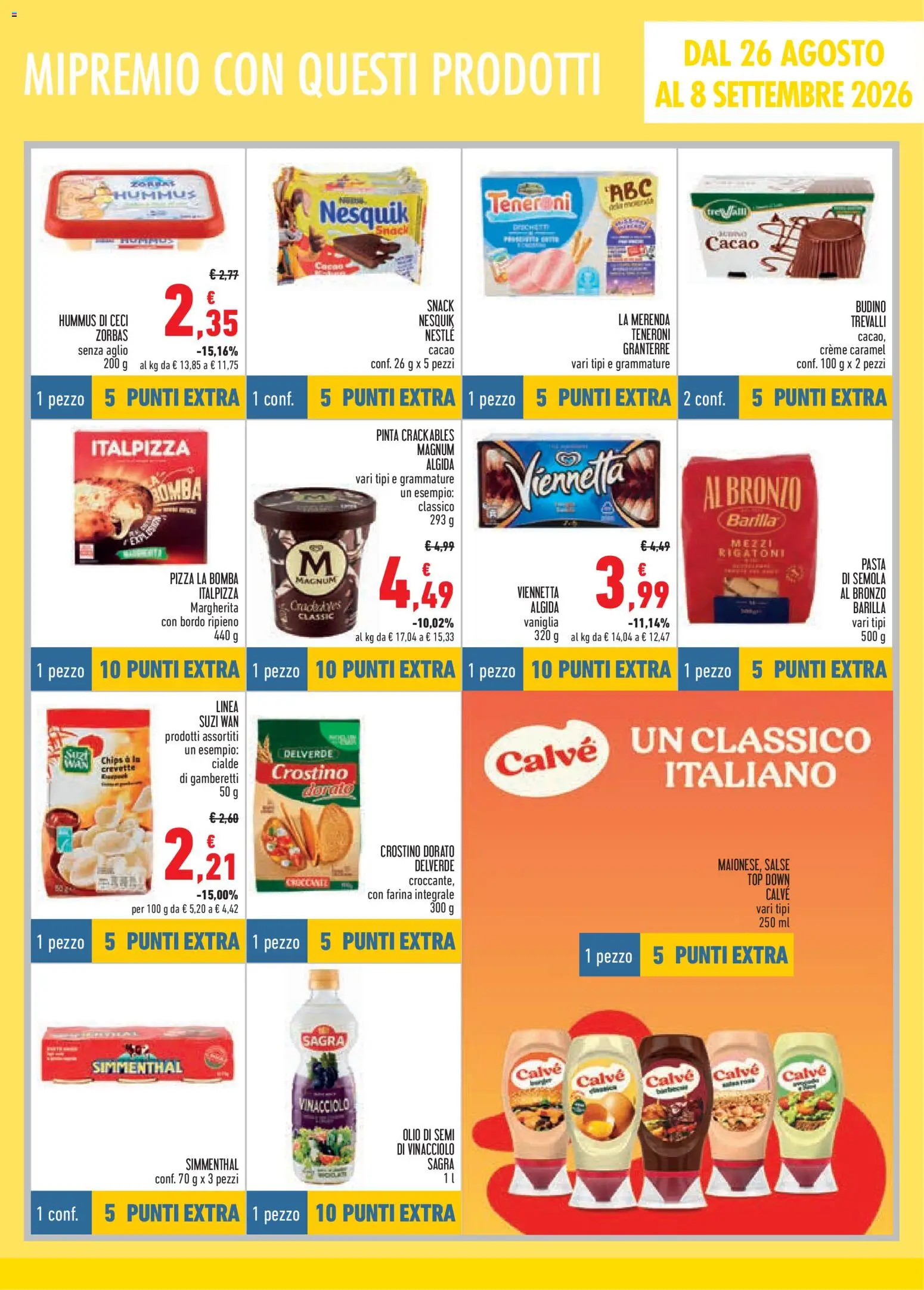 Volantino Conad del 12/08/2026 | Pagina: 9 | Prodotti: Pasta, Hummus, Cacao, Budino