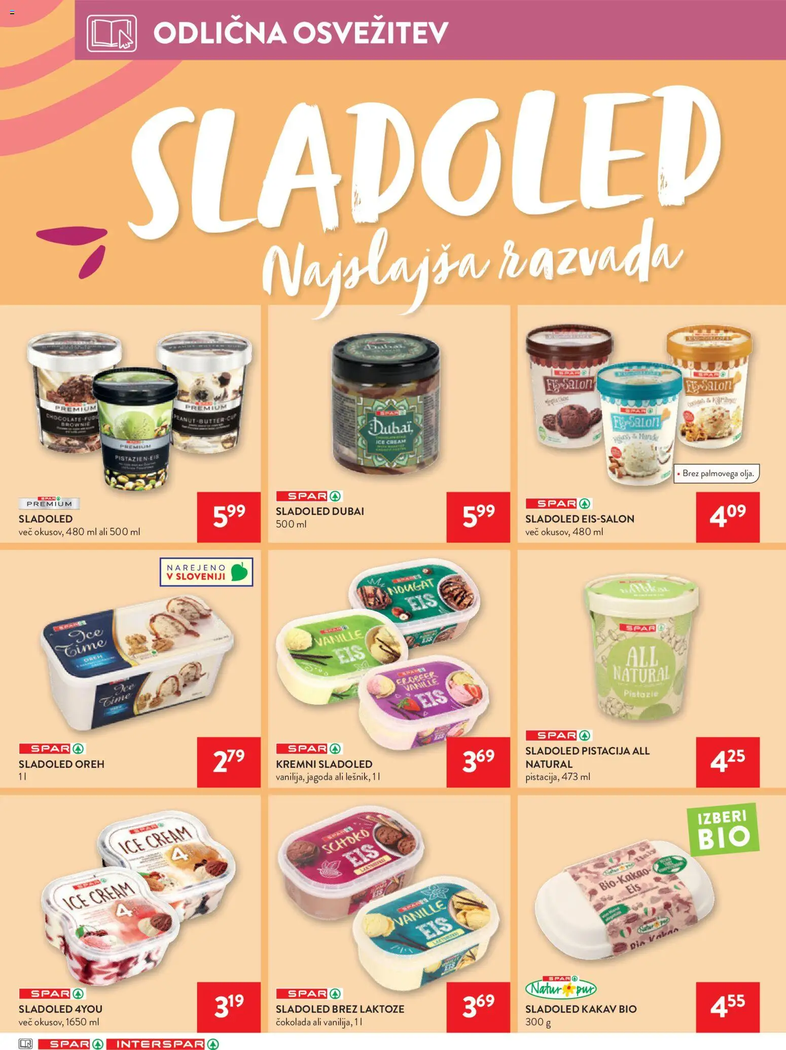 Novi Spar katalog ponudbe – veljaven od 20.05.2026 | Stran: 12 | Izdelki: Kakav, Cokolada, Sladoled