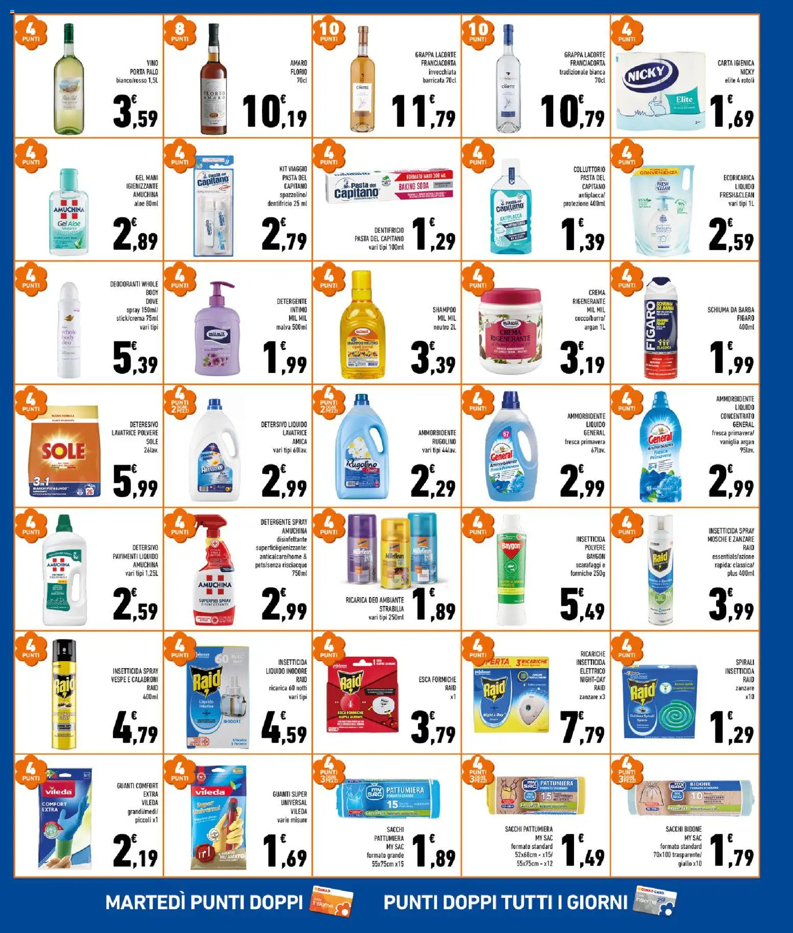 Volantino Conad del 08/07/2026 | Pagina: 7 | Prodotti: Detergente, Pasta, Guanti, Grappa
