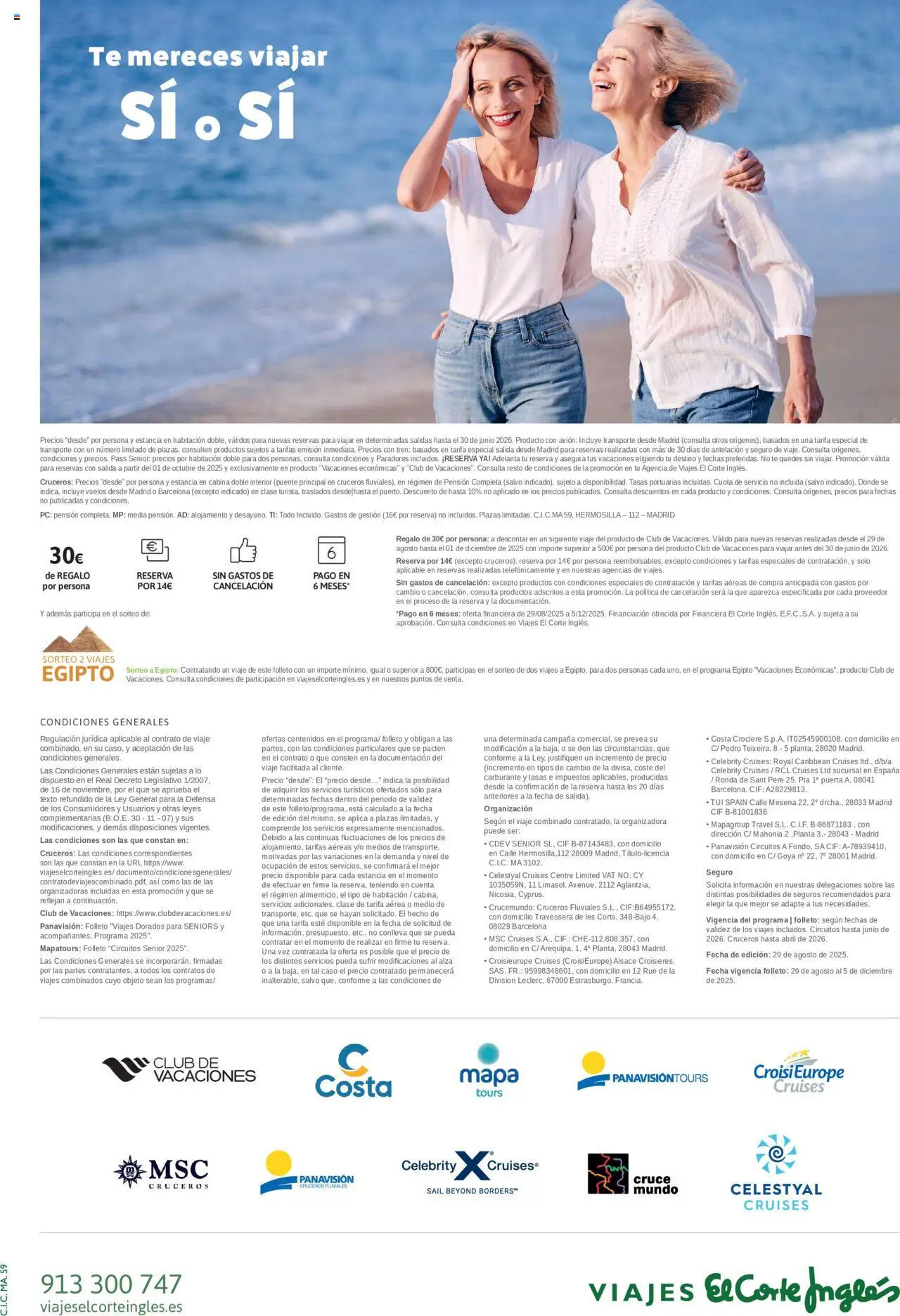 Viajes El Corte Inglés - Club de Vacaciones - Vacaciones Económicas │ válido desde el 01/09/2025 | Página: 8 | Productos: General, Té, PC