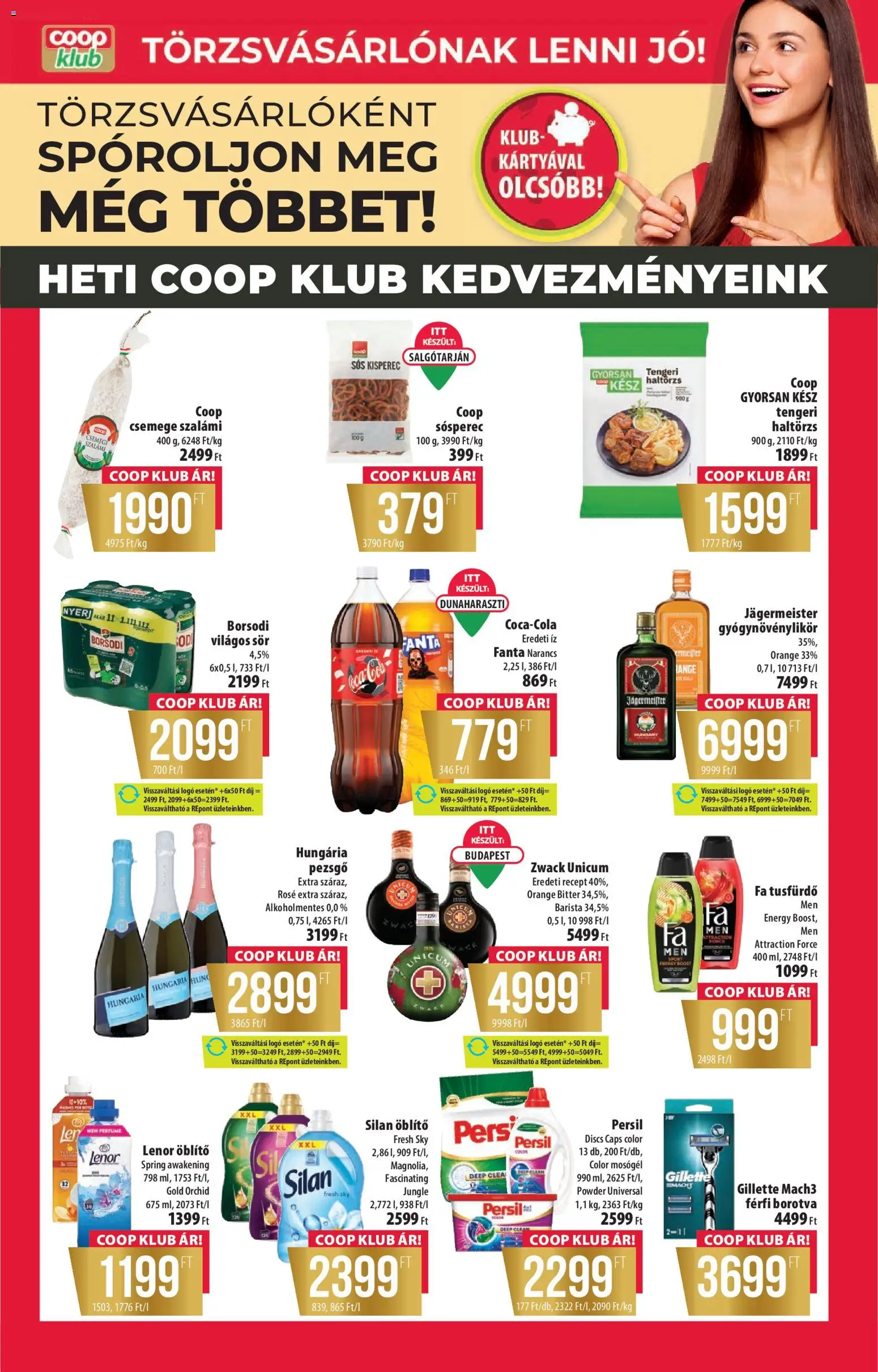 COOP akciós ujság - amely érvényes a következő dátumtól: 11.06.2026 | Oldal: 15 | Termékek: Persil, Pezsgő, Sósperec, Szalámi
