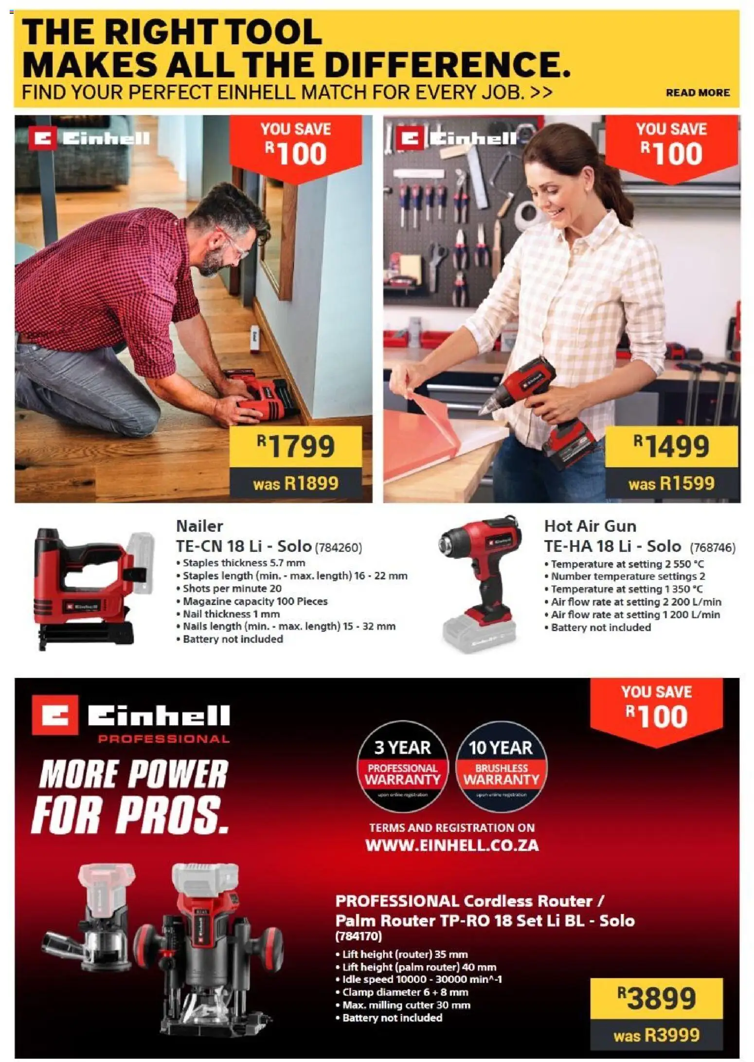 New Builders catalogue – valid from 01/09/2026 | Page: 3 | Products: Router, Cutter, Battery, Magazine