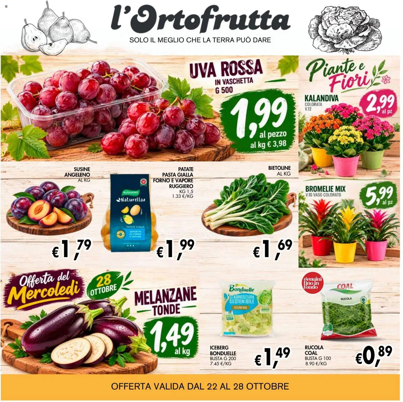 Volantino Coal del 22/10/2026 | Pagina: 4 | Prodotti: Uva, Melanzane, Forno, Susine