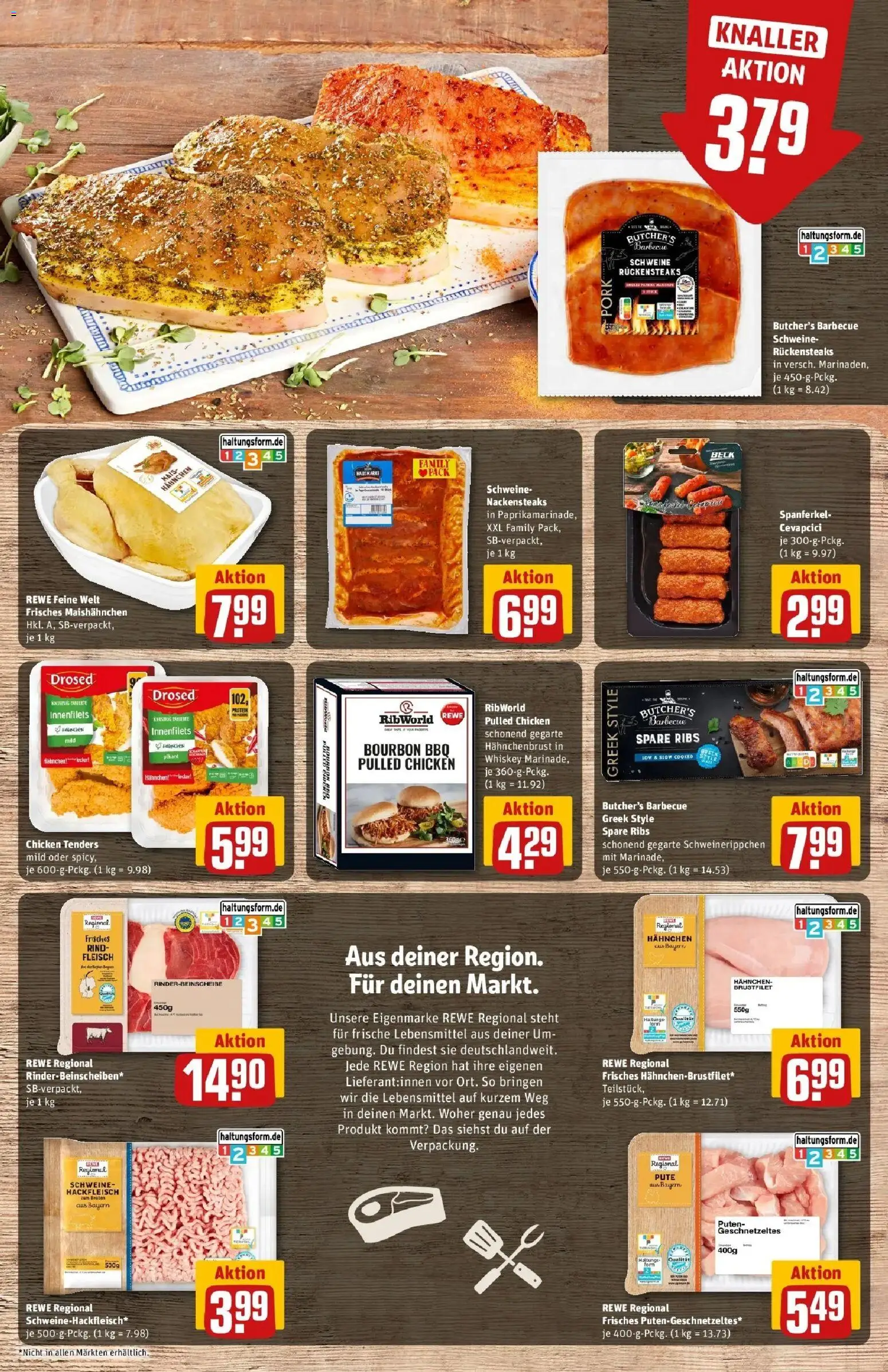 REWE Prospekt ab 07.09.2026 zum Blättern » Angebote | Seite: 9 | Produkte: Nackensteaks, Hahnchen, Bourbon, Hahnchenbrust