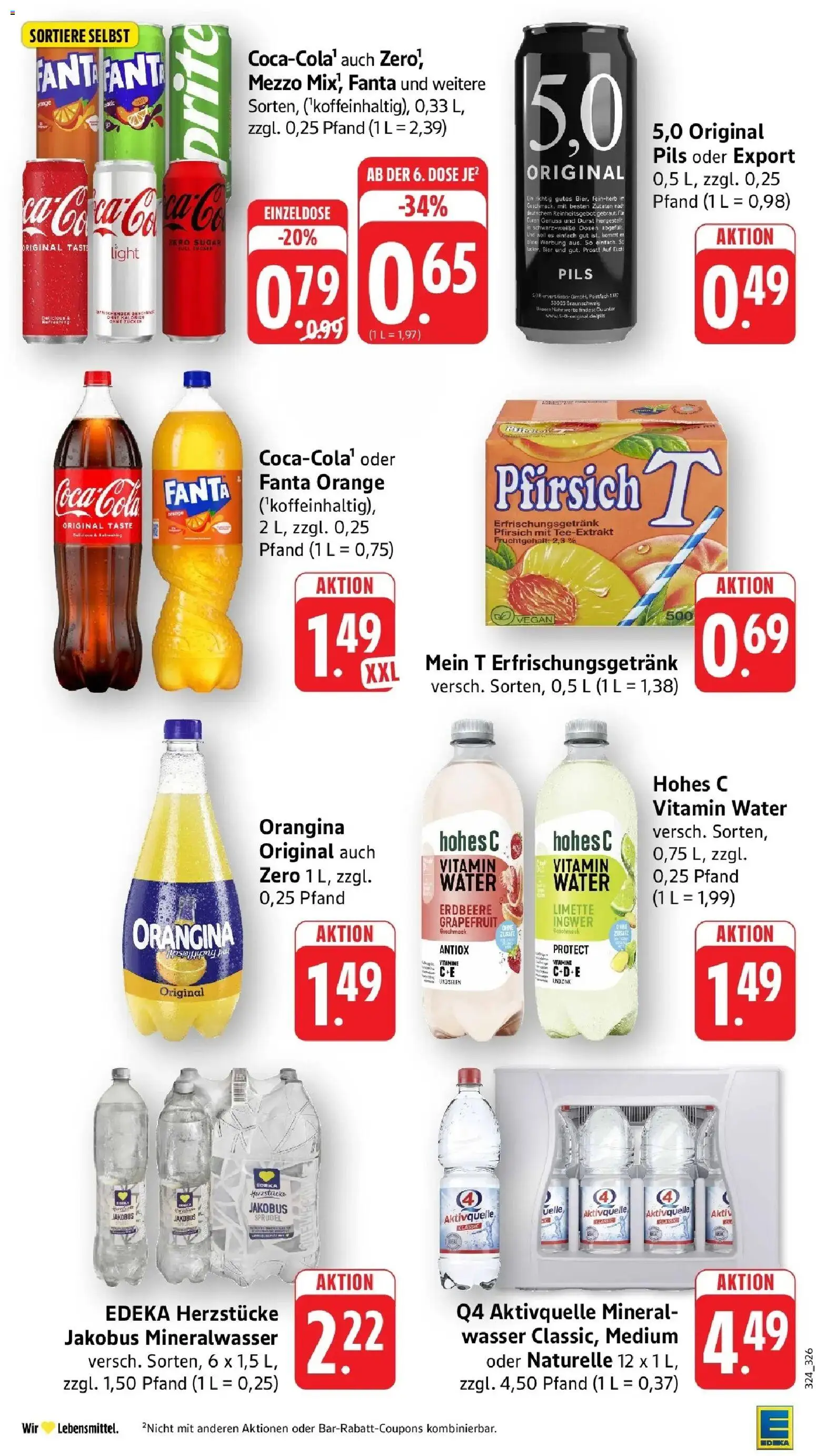 E center Prospekt Darmstadt (ab 17.08.2026) zum Blättern | Seite: 30 | Produkte: Bier, Pfirsich, Limette, Hohes c