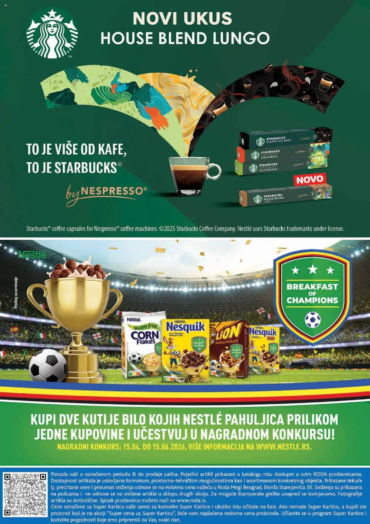 Roda katalog - važi od 21.05.2026 | Strana: 32 | Proizvode: Nespresso, Nesquik