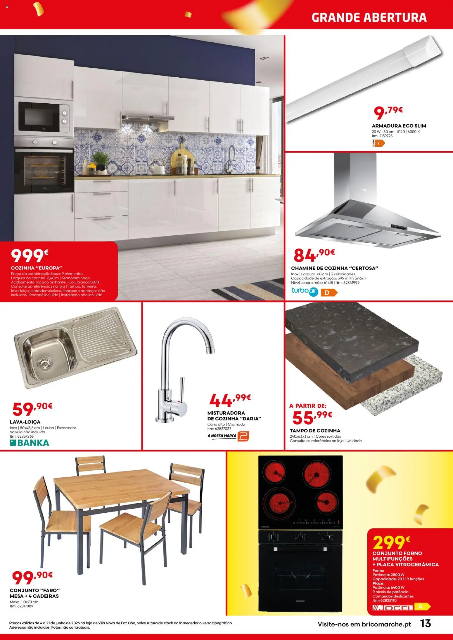 BricoMarché folheto │ válido de 04.06.2026 | Página: 13 | Produtos: Escorredor, Forno, Rodapé, Base