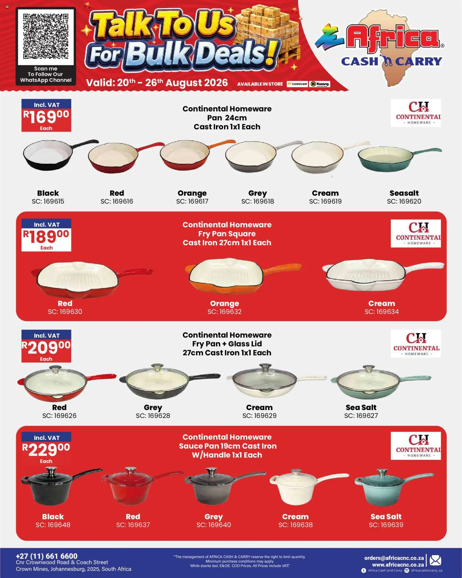 New Africa Cash & Carry catalogue – valid from 20/08/2026 | Page: 47 | Products: Iron, Cream, Sauce, Salt