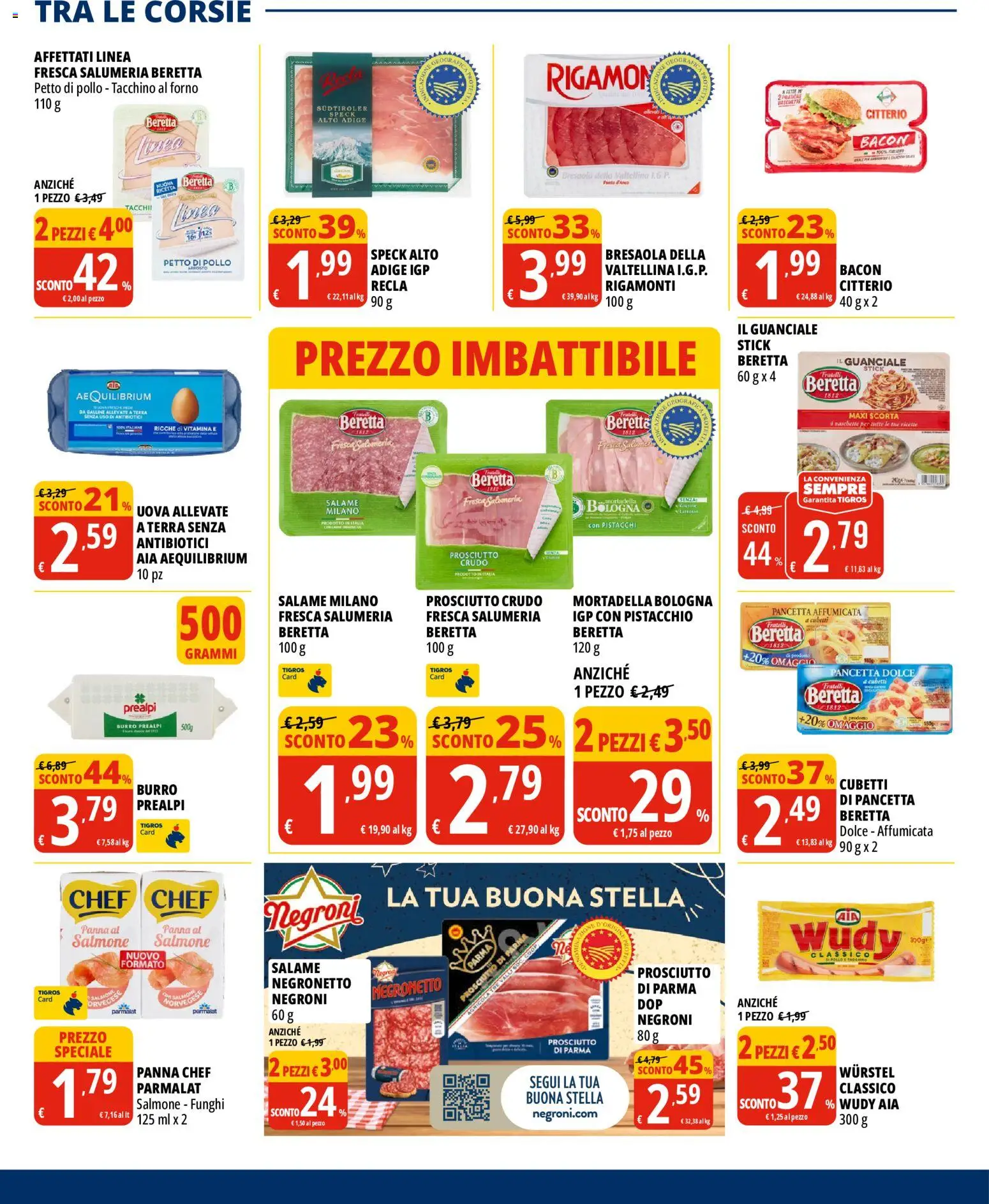 Volantino Tigros del 16/09/2026 | Pagina: 10 | Prodotti: Panna, Pancetta, Burro, Forno
