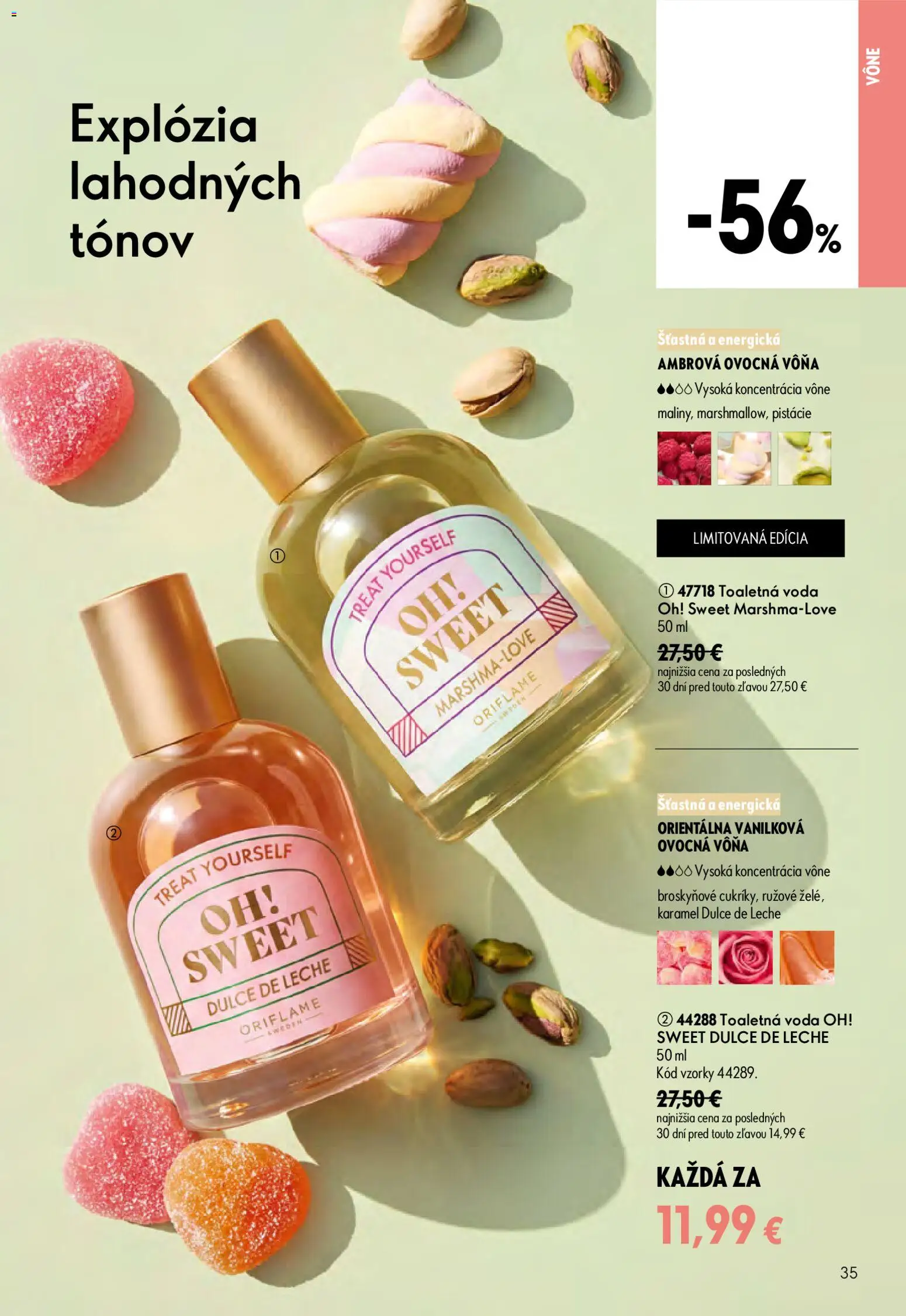 Nové Oriflame akcie – leták je platný od 17.06.2026 | Strana: 35 | Produkty: Toaletná voda, Voda, Pistácie