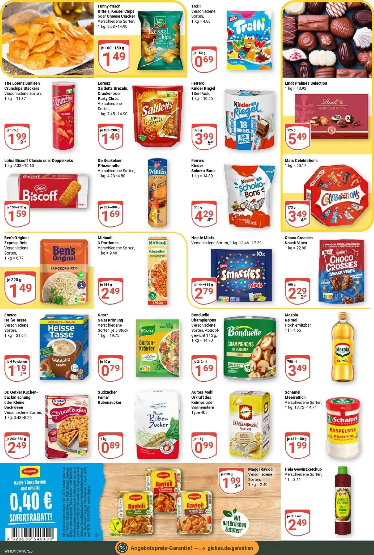 Globus Prospekt St. Wendel (ab 28.09.2026) » Angebote online | Seite: 16 | Produkte: Knorr, Mars, Erasco, Salat