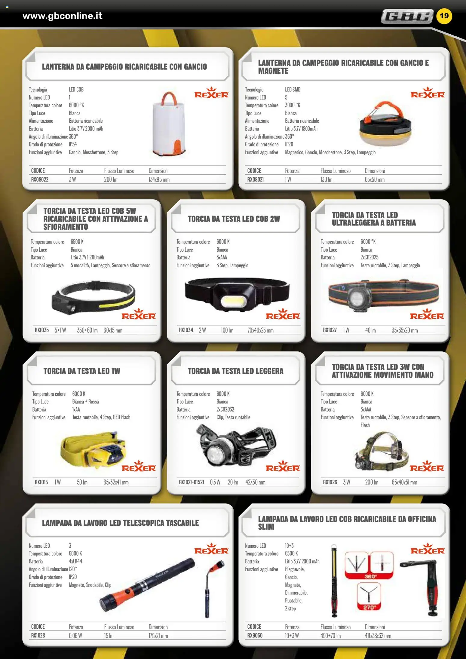 Volantino GBC del 06/02/2026 | Pagina: 19 | Prodotti: Torcia, Lanterna, Batteria, Lampada