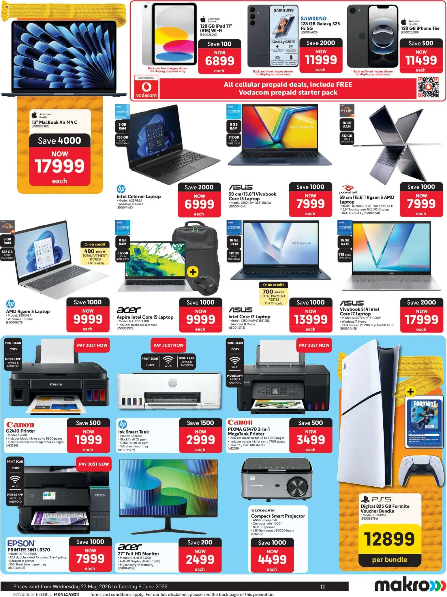 New Makro catalogue – valid from 27.05.2026 | Page: 11 | Products: Monitor, Tray, Tank, Paper