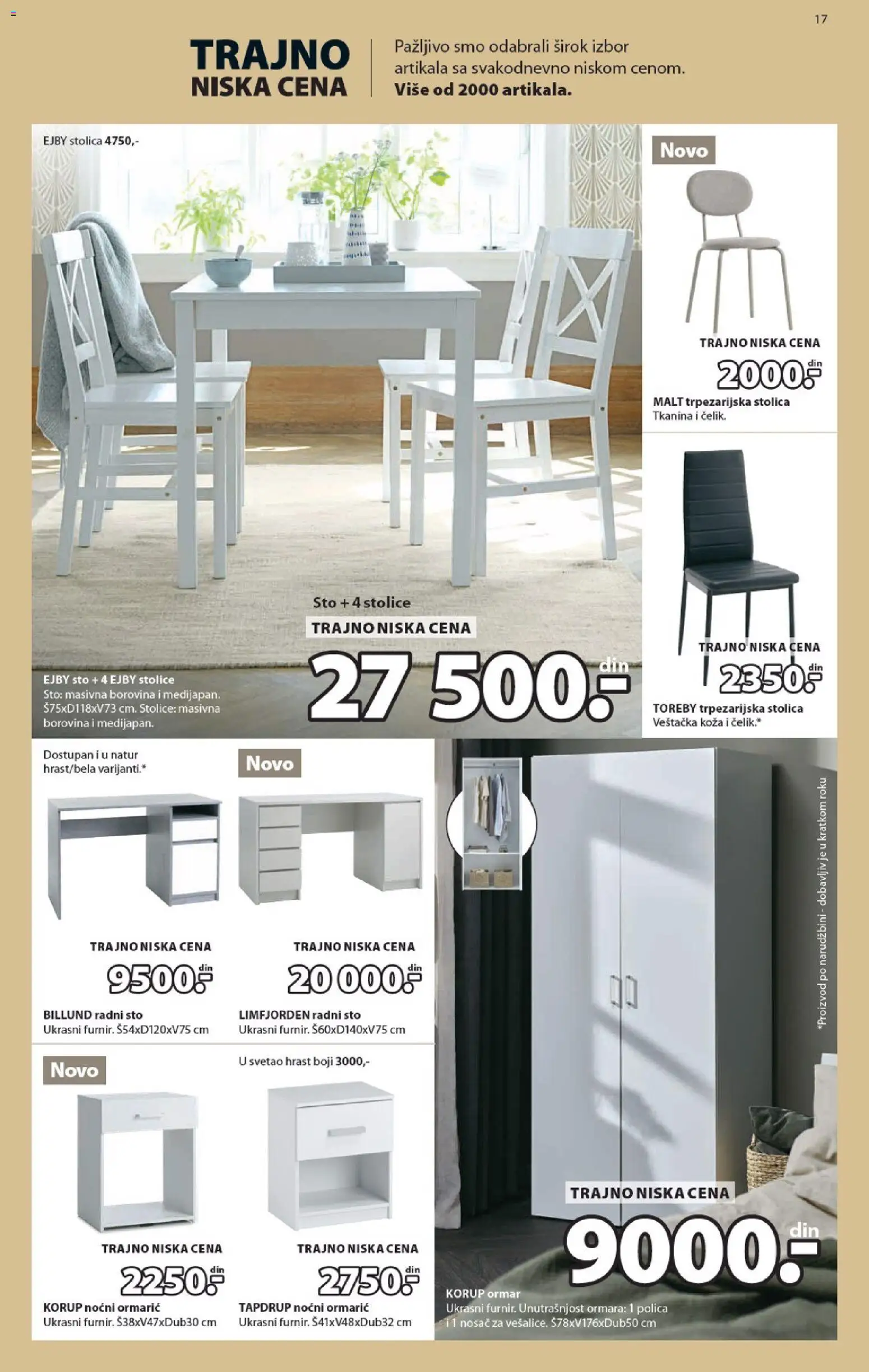 Jysk katalog - važi od 09.10.2026 | Strana: 17 | Proizvode: Polica, Sto, Radni sto, Ormar