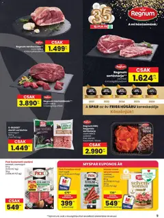 Spar akciós újság - amely érvényes a következő dátumtól: 2026.09.03. | Oldal: 9