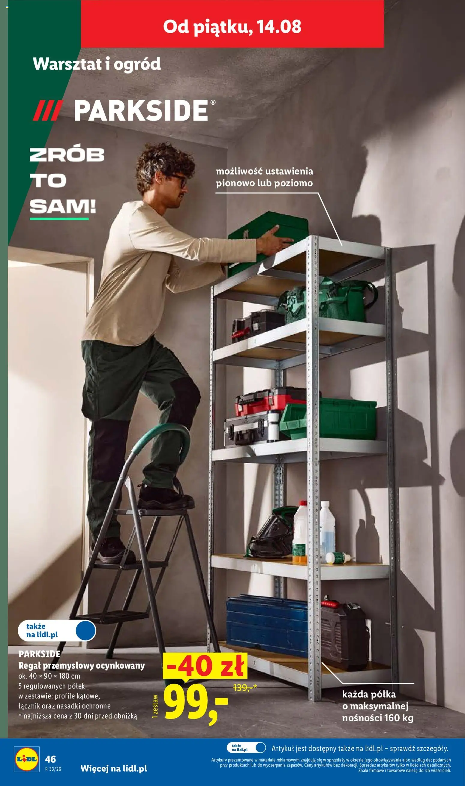 Lidl Polsko katalog od 10.08.2026 | Strana: 56 | Produkty: Parkside, Regál