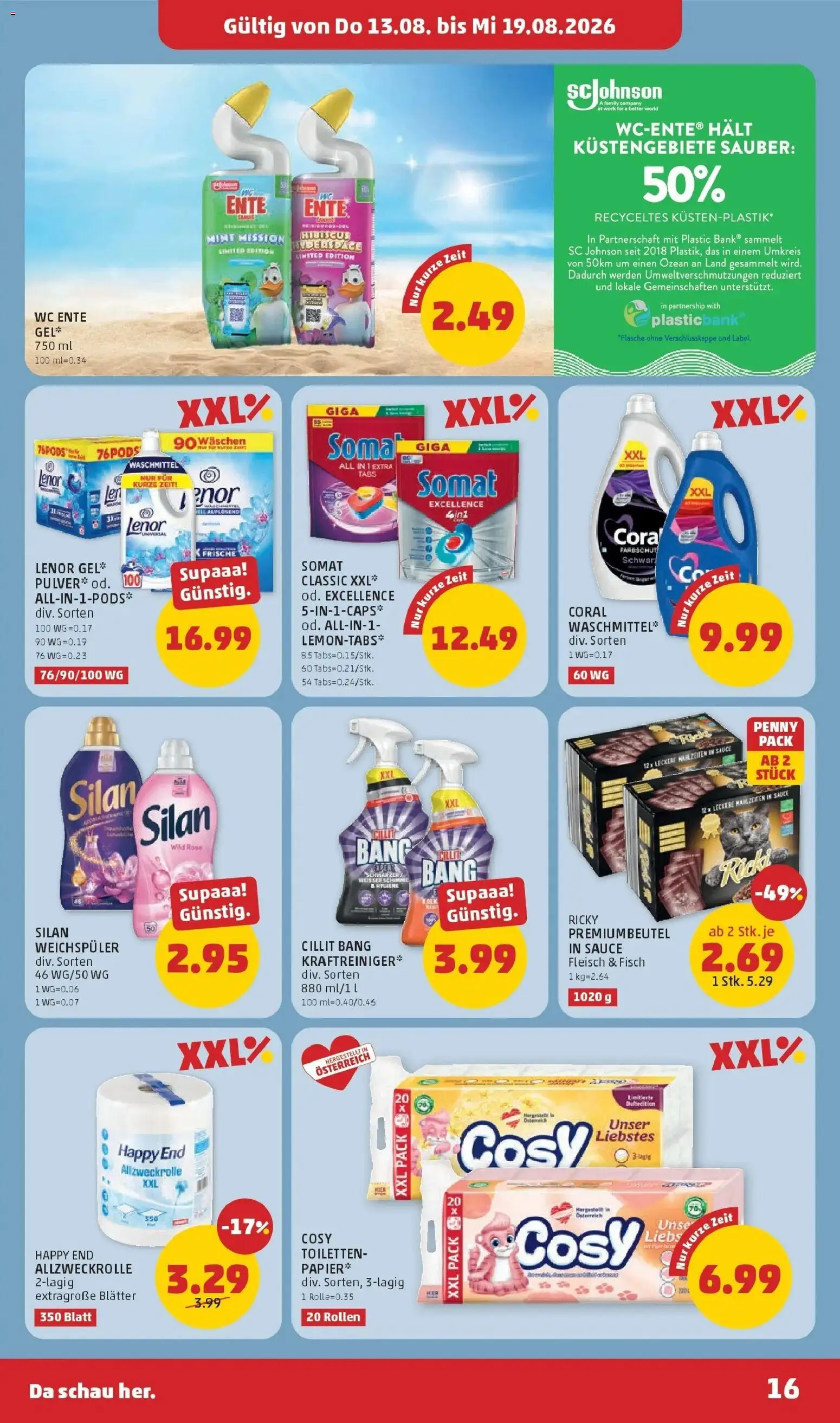 Penny Markt Die ganze Woche sparen ab (13.08.2026) - Angebote, Prospekt | Seite: 16