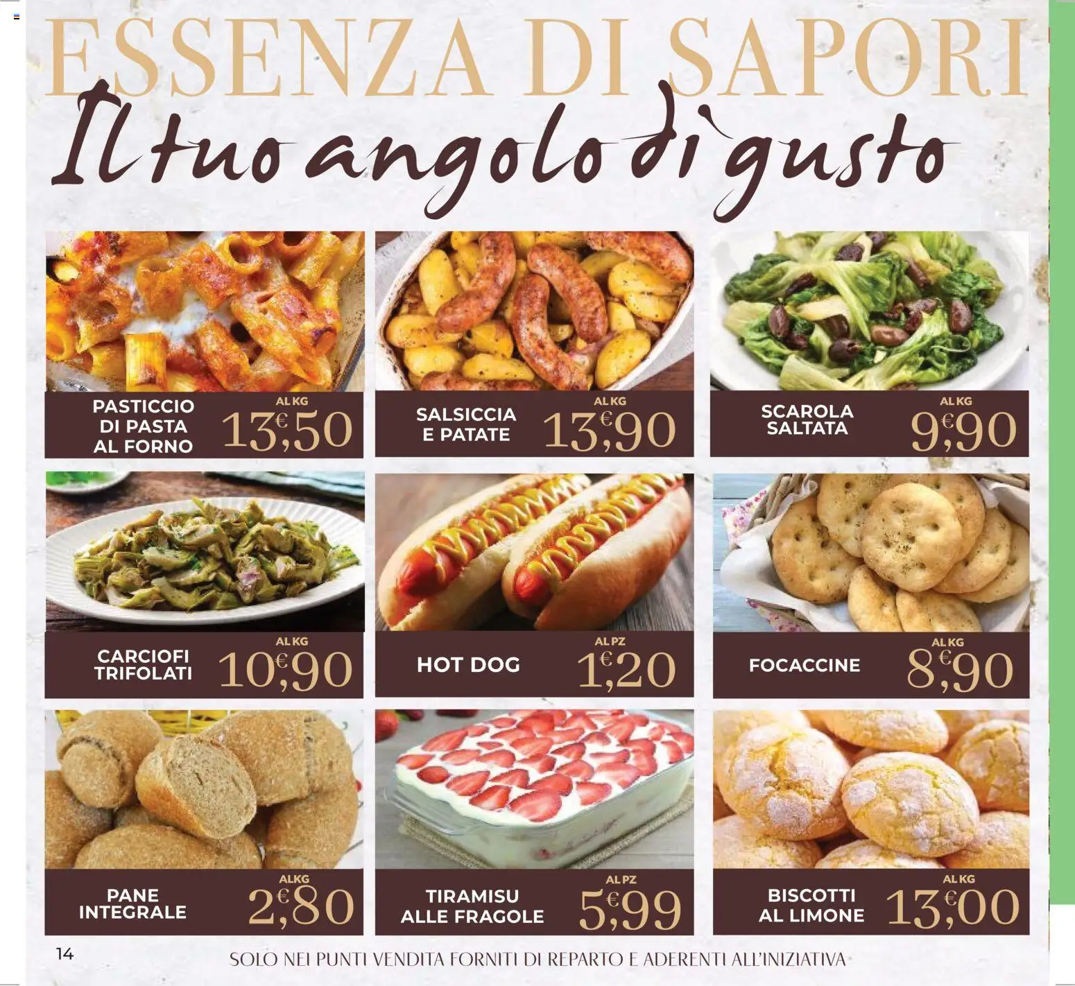 Volantino Eté del 29.04.2026 | Pagina: 14 | Prodotti: Fragole, Biscotti, Patate, Carciofi
