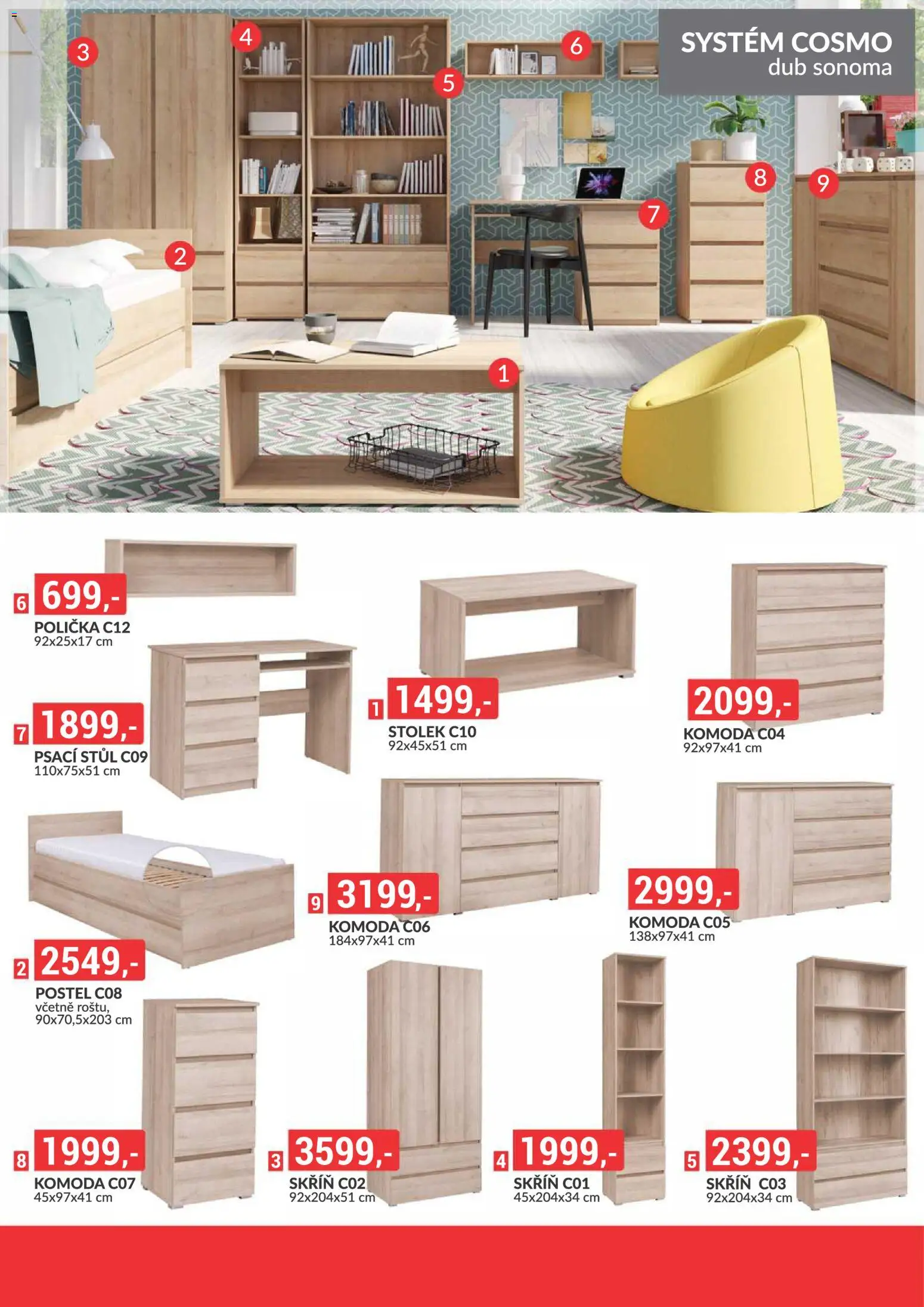 BAUMAX leták - Zaridte si bydlení podle sebe – vybírejte z tisícu produktu! od 01.11.2026 | Strana: 47 | Produkty: Polička, Postel, Stůl, Skříň