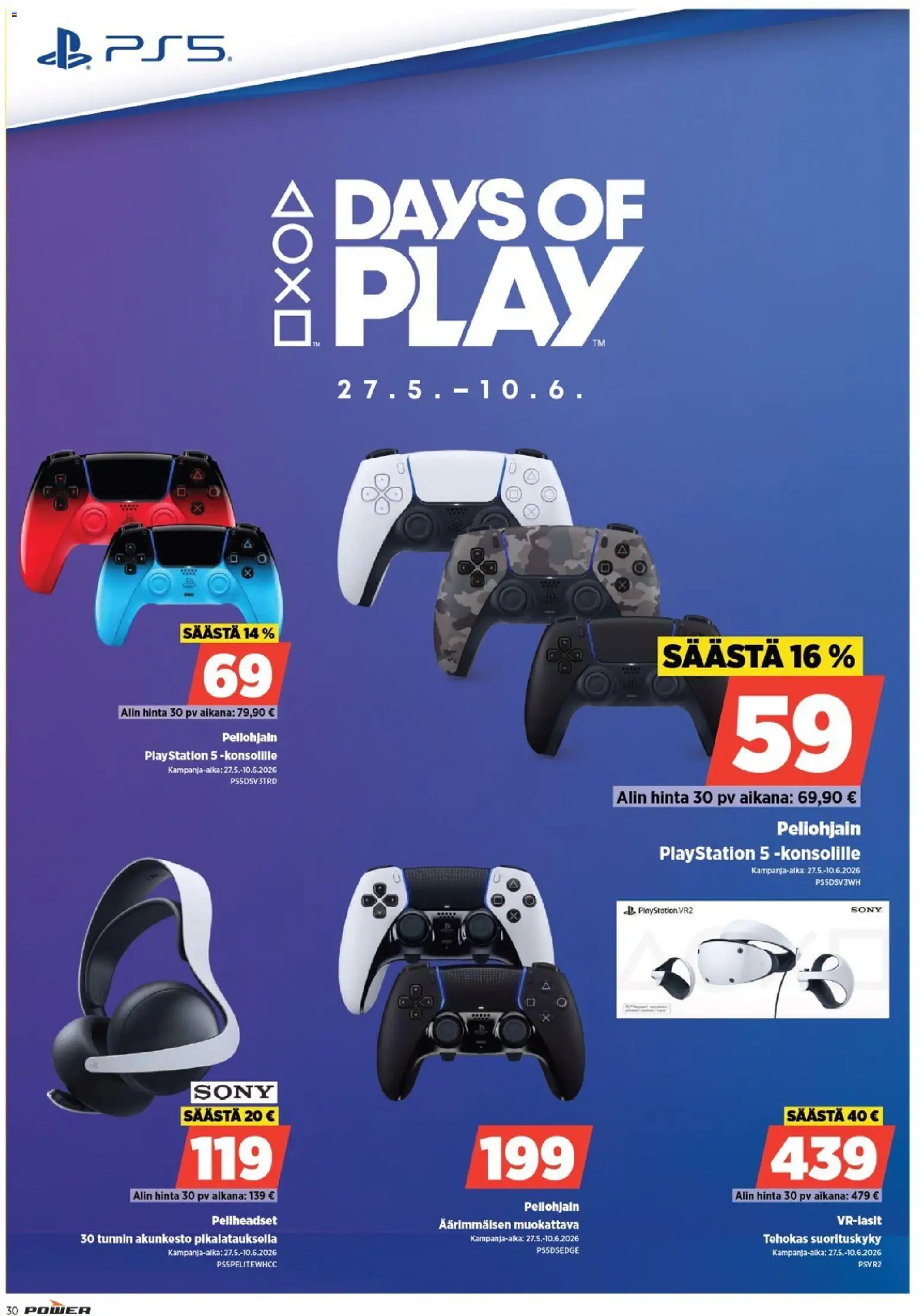 Power tarjoukset – voimassa 08.06.2026 alkaen | Sivu: 30 | Tuotteet: Playstation