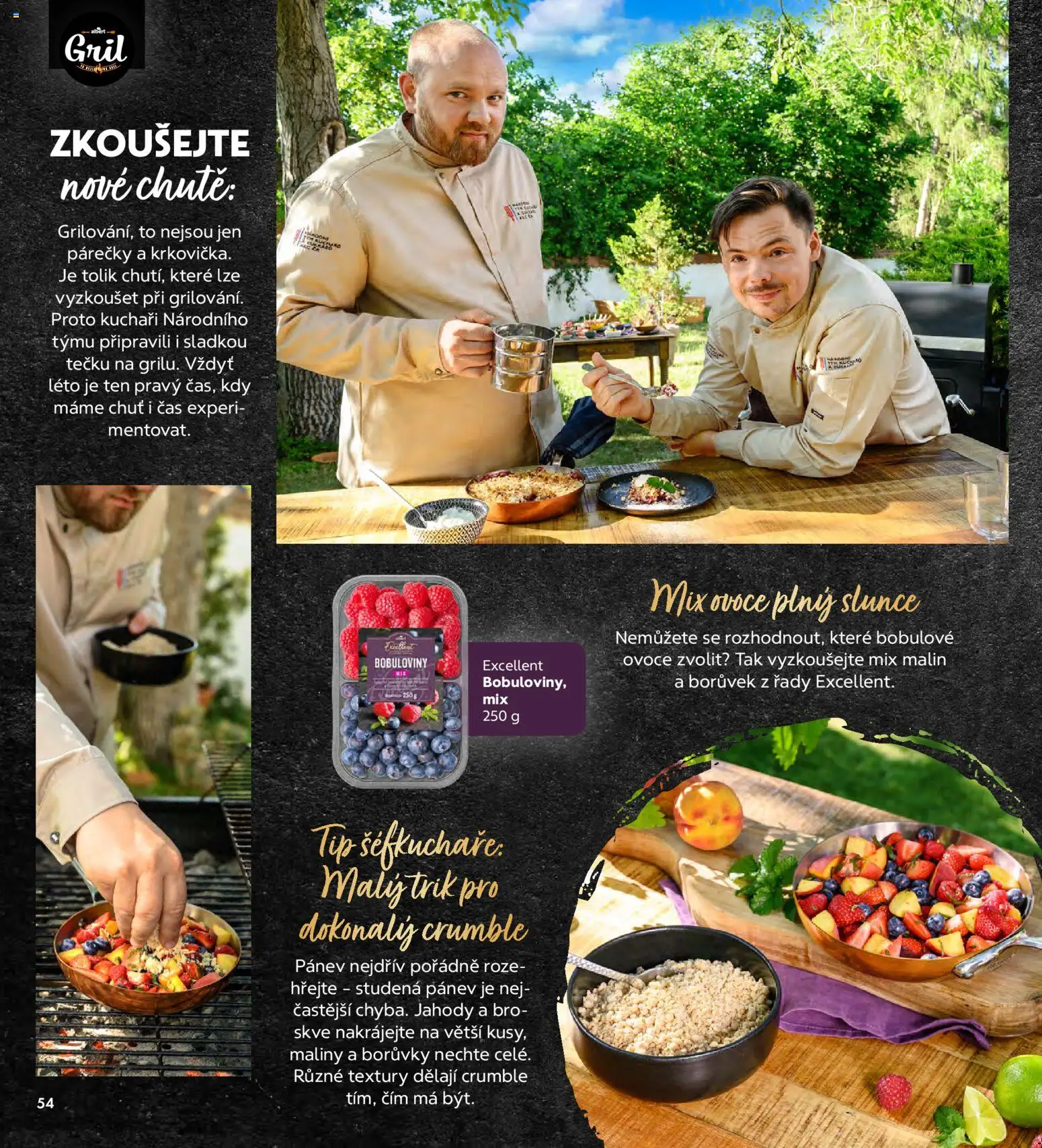 Albert magazín od 01.07.2026 | Strana: 54 | Produkty: Ovoce, Pánev, Borůvky, Gril
