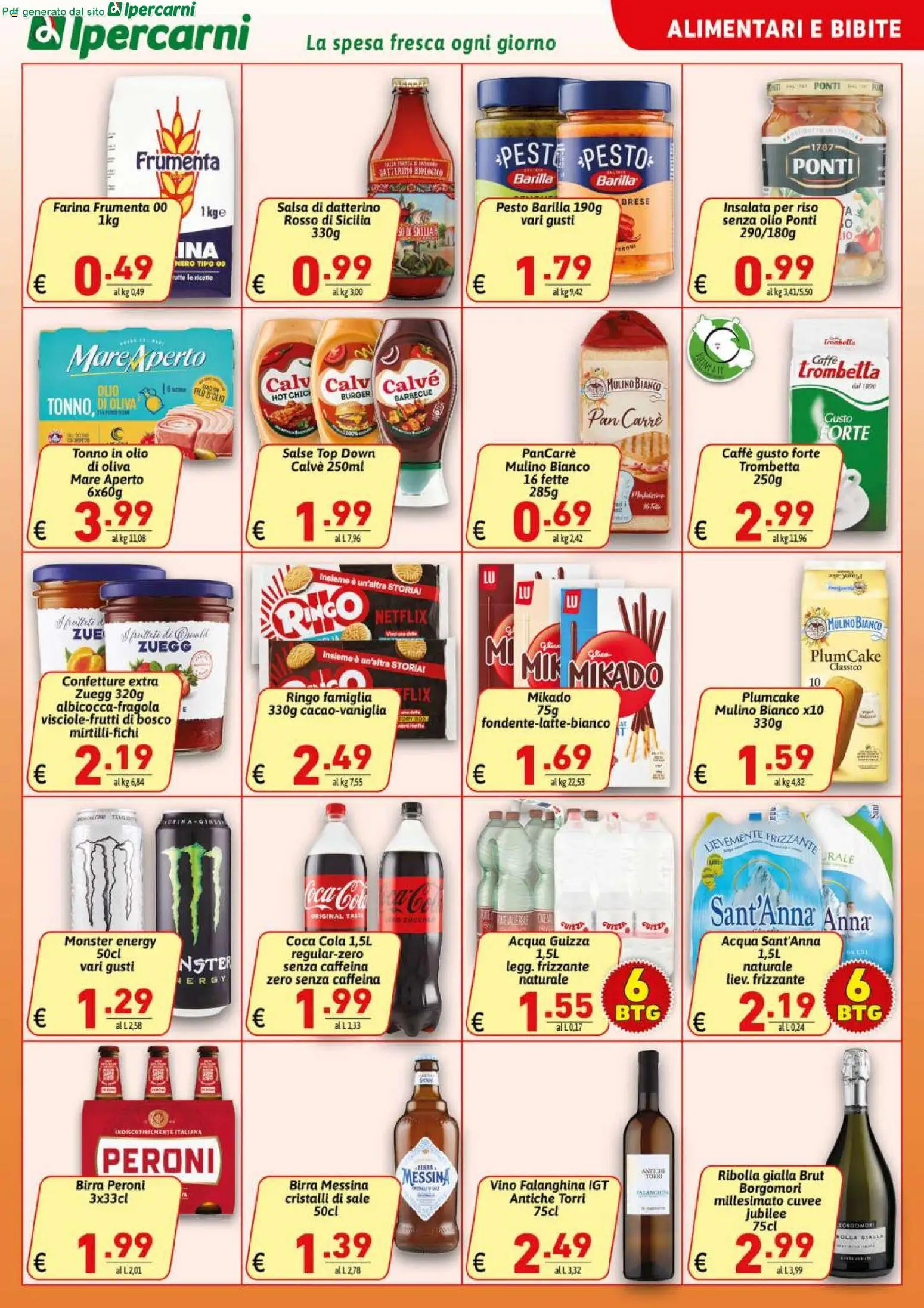 Volantino Ipercarni del 29.04.2026 | Pagina: 9 | Prodotti: Caffè, Insalata, Olio, Pesto