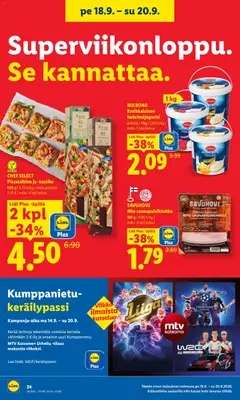 Lidl-mainoslehti voimassa 17/09/2026 alkaen | Sivu: 20 | Tuotteet: Pizzataikina, Pizza
