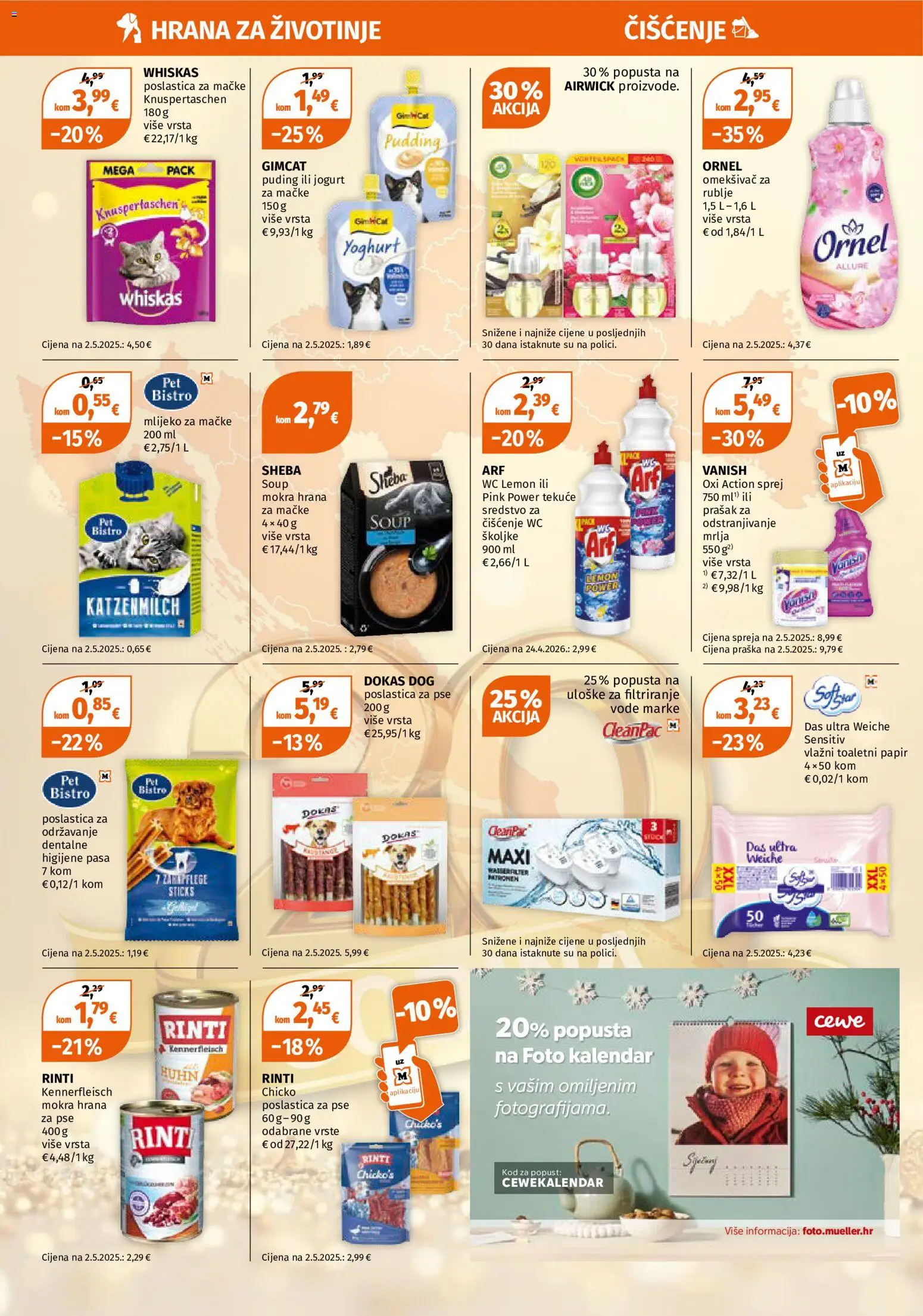 Müller katalog | vrijedi od 02.11.2026 | Stranica: 8 | Proizvodi: Whiskas, Mlijeko, Omekšivač, Toaletni papir