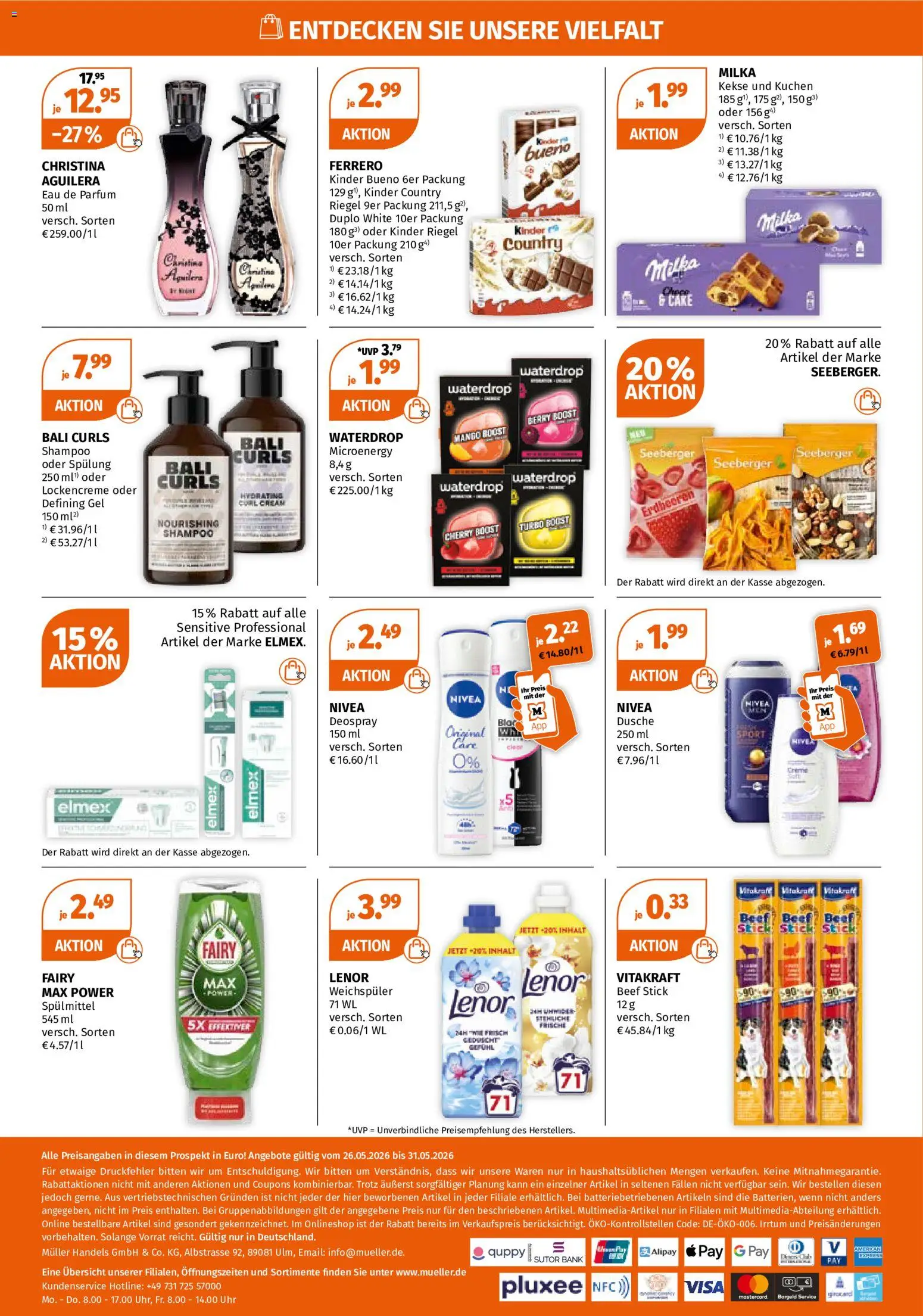 Müller Prospekt – gültig ab 26.05.2026 | Seite: 4 | Produkte: Spülung, Weichspüler, Mango, Uhr