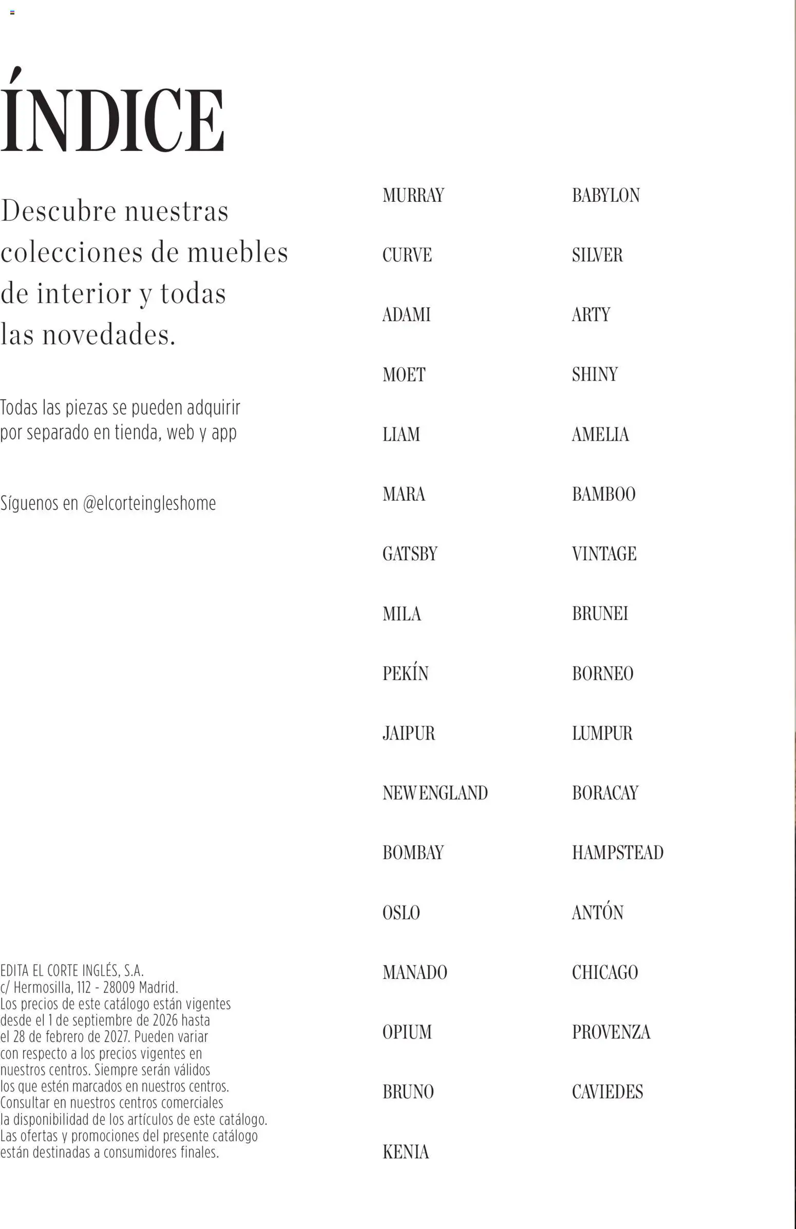 El Corte Inglés Colecciones │ válido desde el 21/09/2026 | Página: 2