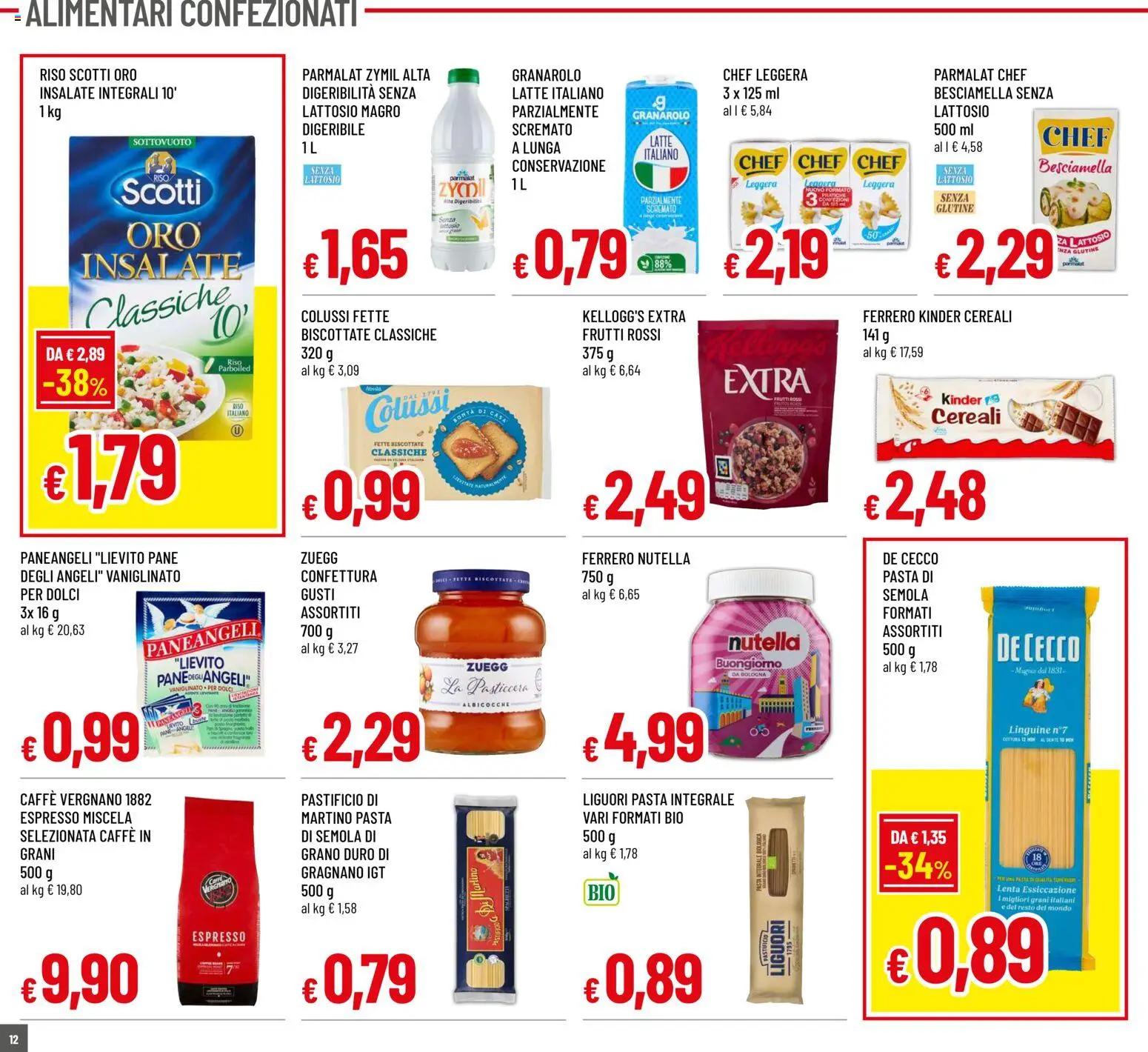 Volantino Famila del 04.06.2026 | Pagina: 12 | Prodotti: Pane, Cereali, Albicocche, Besciamella