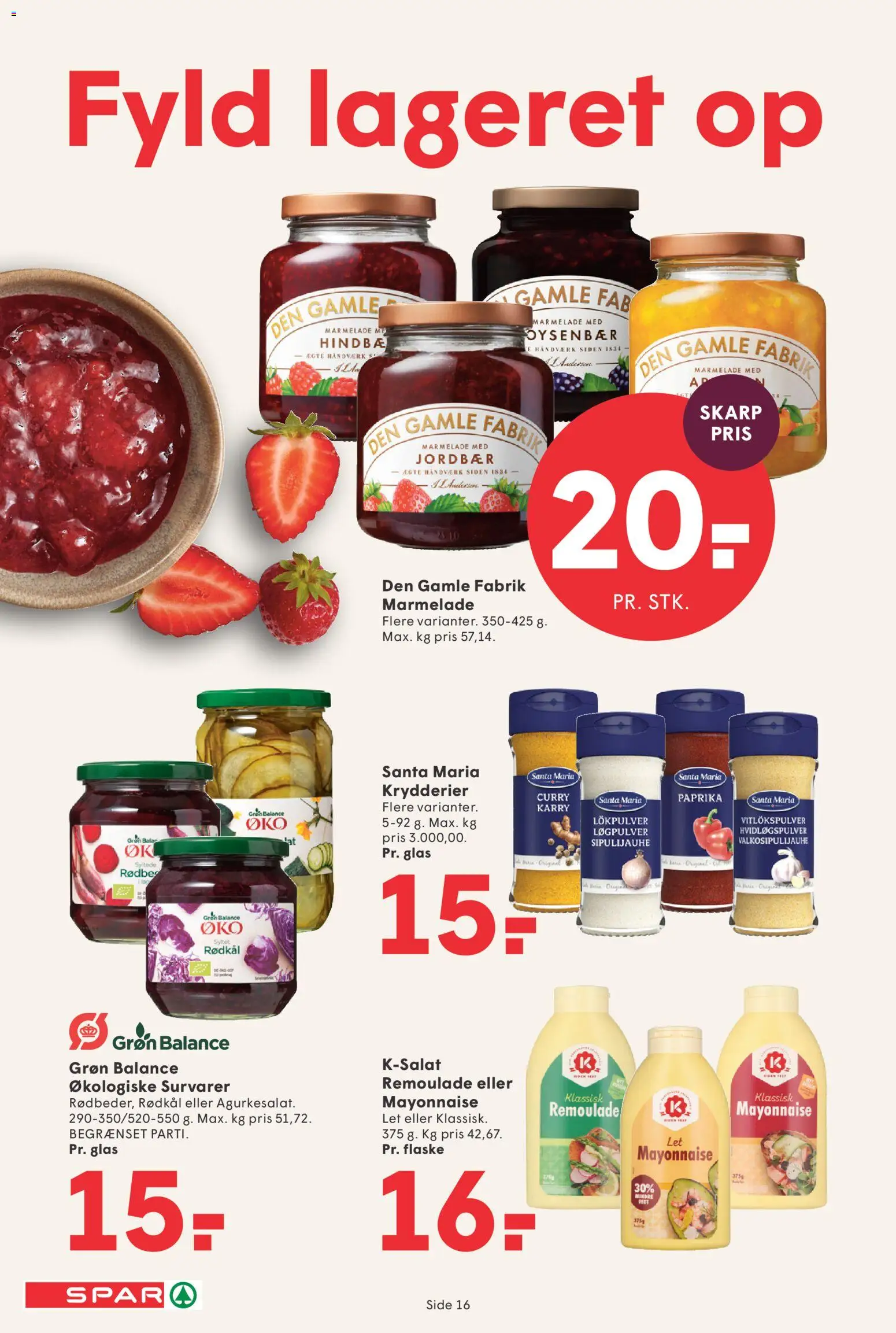 Spar tilbudsavis – gyldig fra 18/09/2026 | Side: 17 | Produkter: Jordbær, Rødkål, Remoulade, Paprika