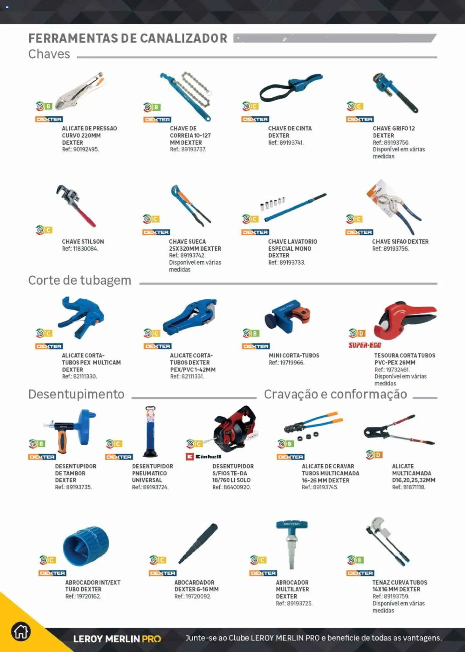 Leroy Merlin Catálogo Pro │ válido de 09/06/2026 | Página: 340 | Produtos: Alicate, Ferramentas, Lavatório
