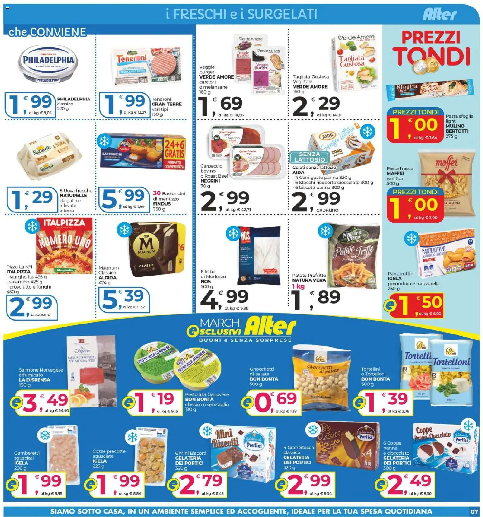 Volantino Alter Discount del 28.05.2026 | Pagina: 7 | Prodotti: Cioccolato, Merluzzo, Patate, Prosciutto