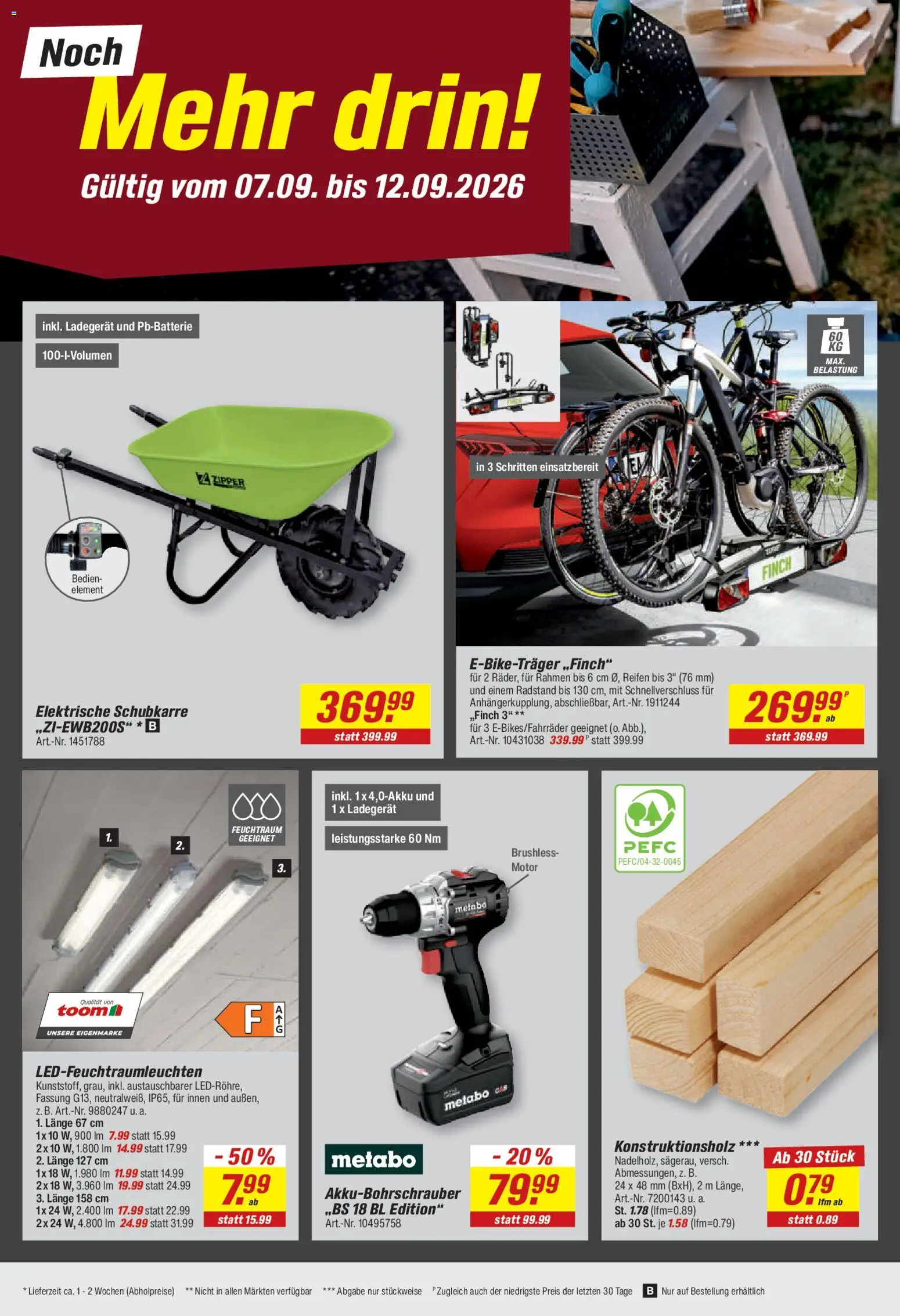 Toom Baumarkt Prospekt – gültig ab 07.09.2026 | Seite: 2 | Produkte: Ladegerät