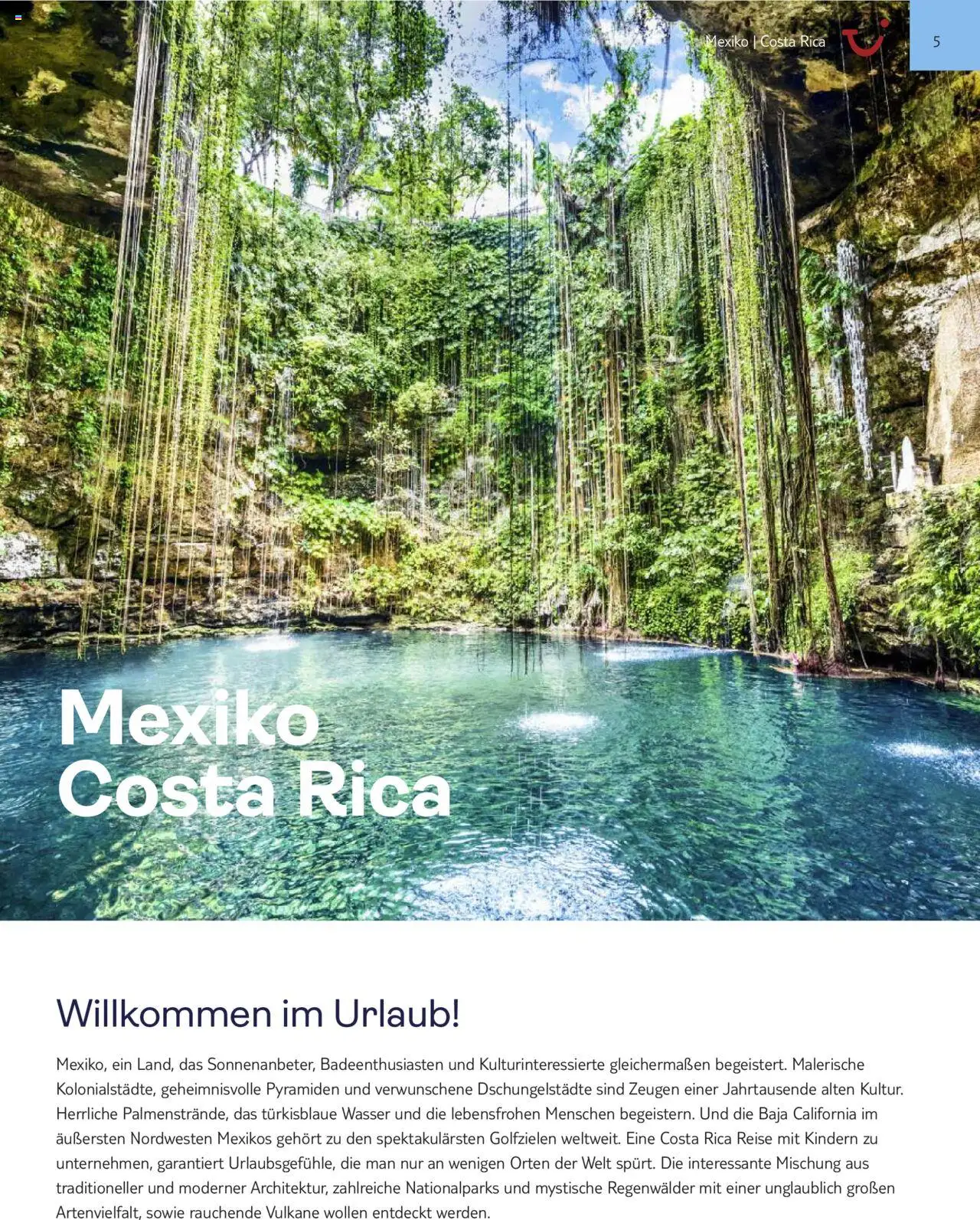 TUI Prospekt Mittelamerika & Karibik 2025/26 – gültig ab 01.11.2025 | Seite: 5 | Produkte: Wasser