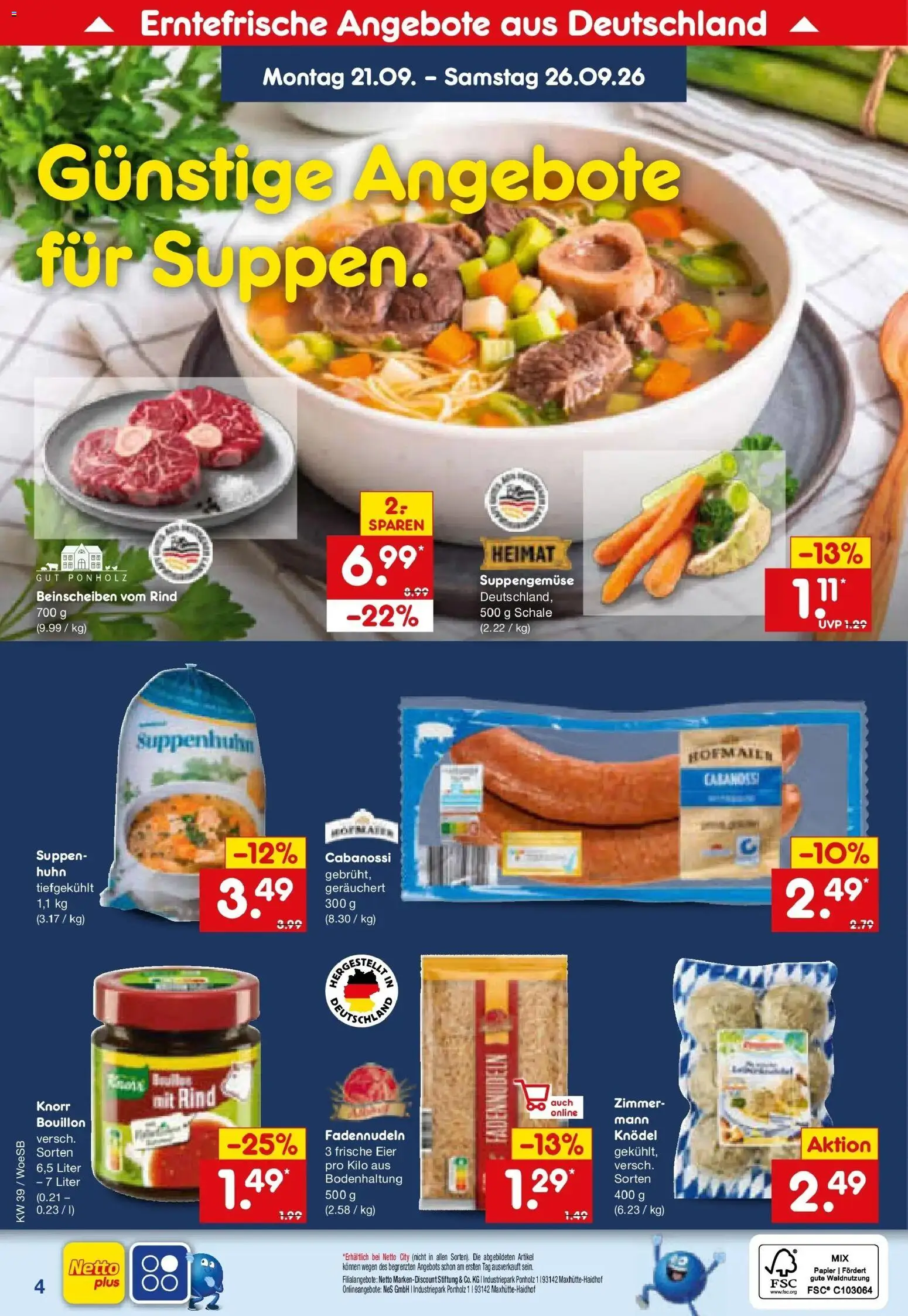 Netto Marken-Discount Prospekt Gemmingen – gültig ab 21.09.2026 | Seite: 7 | Produkte: Eier, Knorr