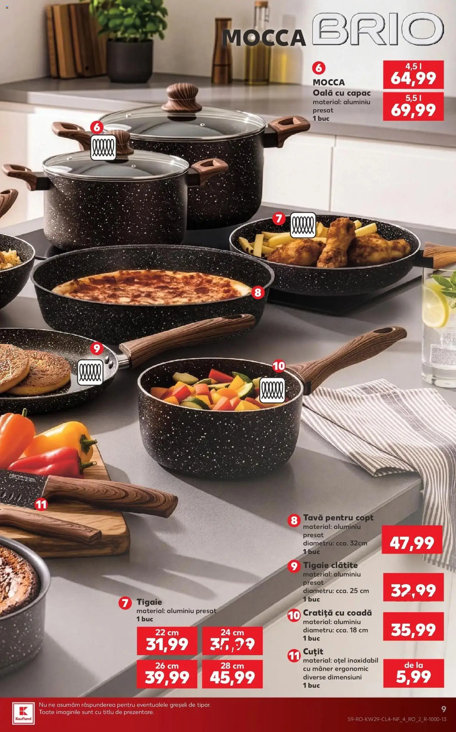 Noul catalog Kaufland – valabil de la 15.07.2026 | Pagină: 9 | Produse: Tava, Mâner, Cuțit, Clătite