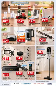 Pogląd oferty "E.Leclerc gazetka" - ważna od 08.09.2026 | Strona: 14 | Produkty: Karta, Pilot uniwersalny, Odkurzacz, Odkurzacz pionowy