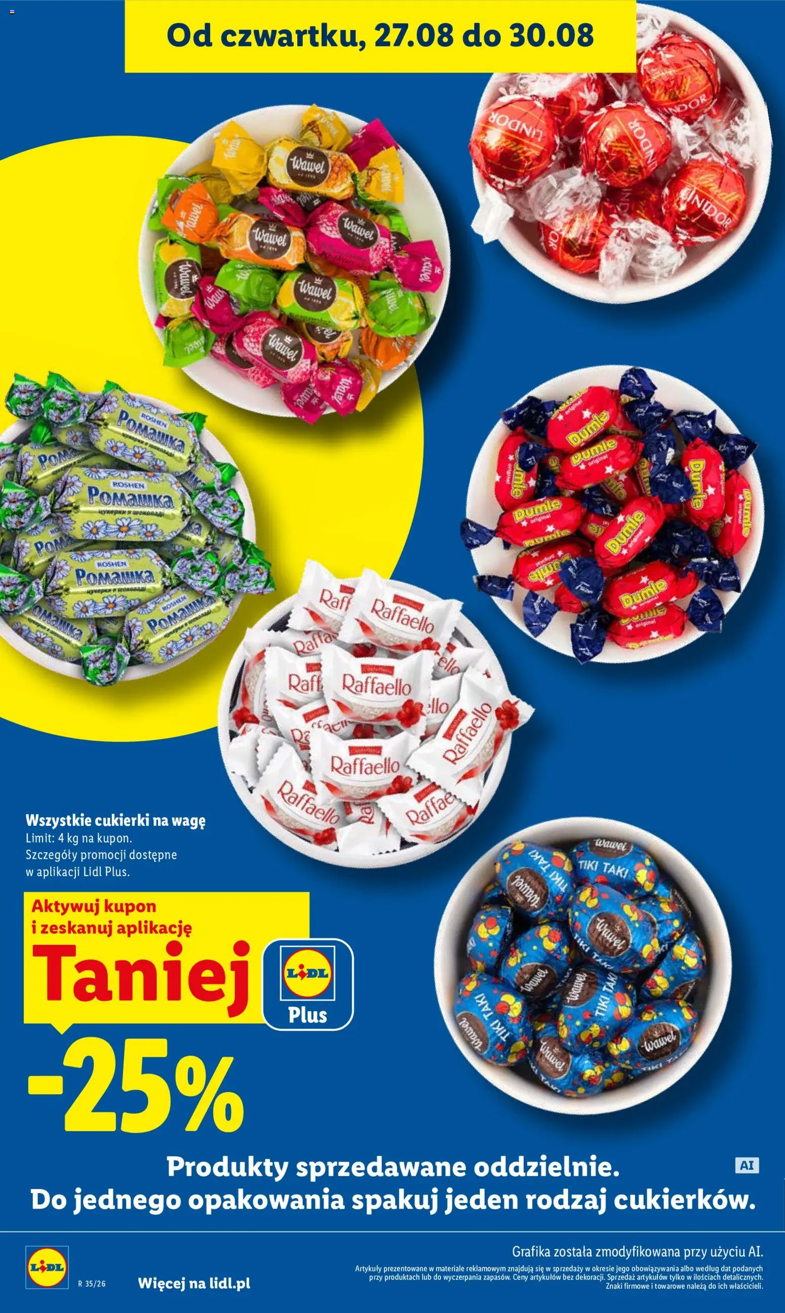 Lidl Polsko leták od 27.08.2026 | Strana: 20 | Produkty: Lindor, Raffaello