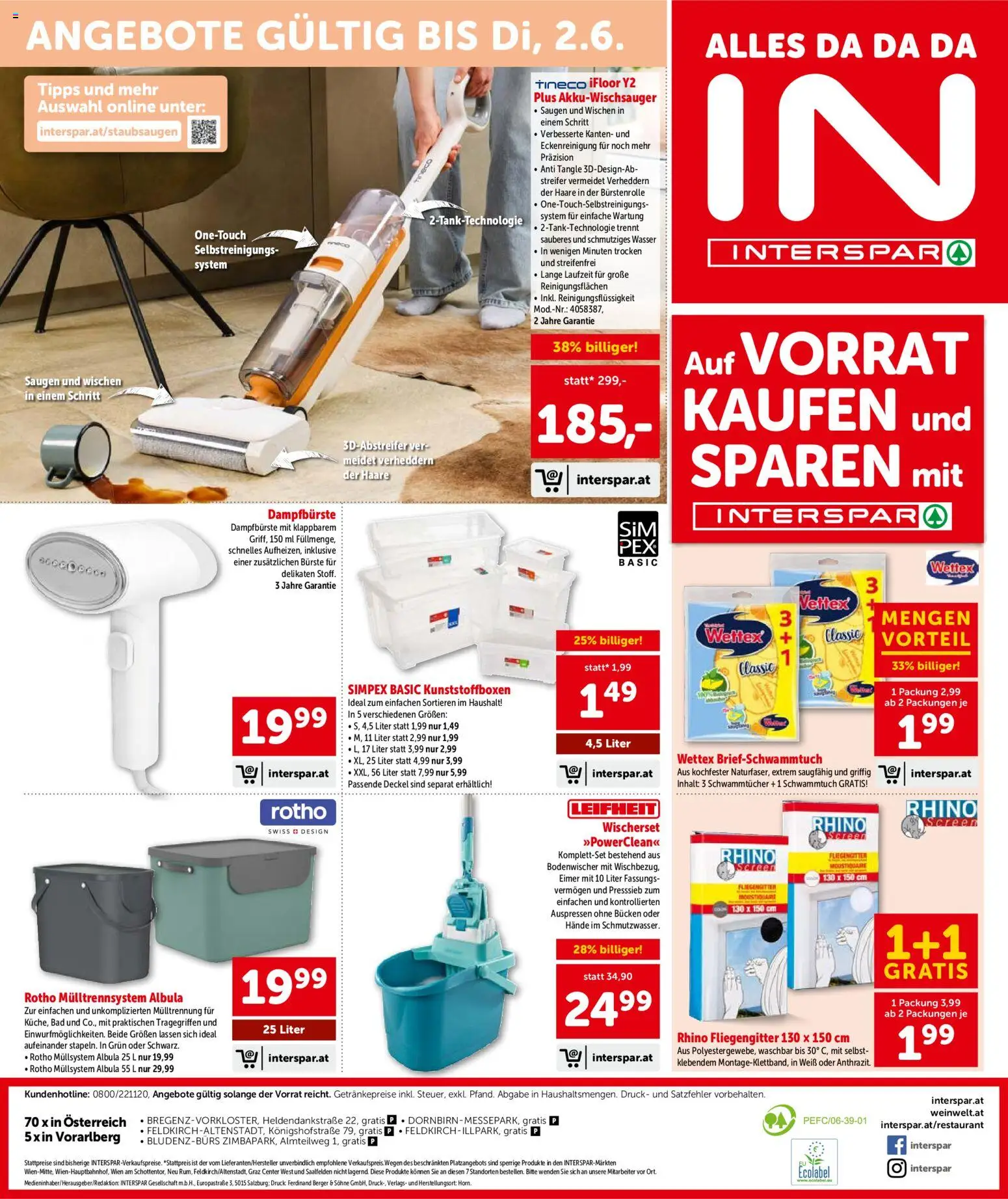 Interspar Flugblatt - Vorarlberg gültig ab 13.05.2026 | Seite: 17 | Produkte: Wasser, Bad, Bürste