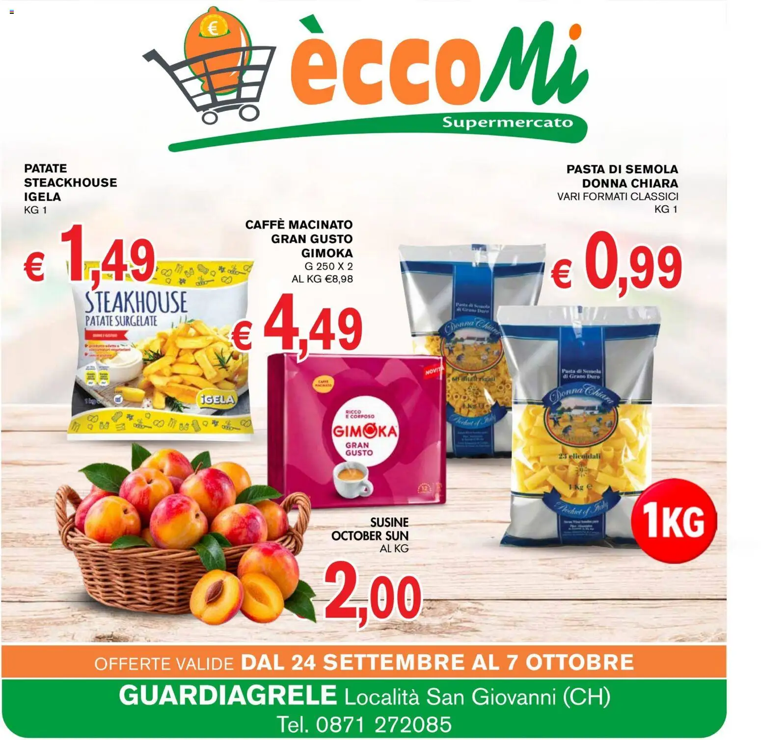 Volantino Coal del 24/09/2026 | Pagina: 1 | Prodotti: Caffè, Pasta di semola, Pasta, Semola