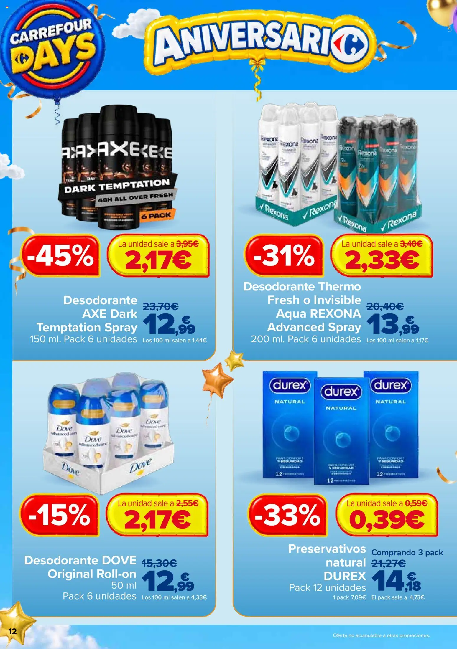 Carrefour Days │ válido desde el 01/10/2026 | Página: 12 | Productos: Desodorante, Preservativos