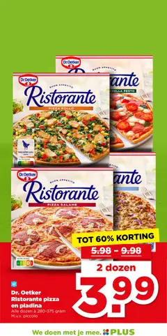 Dr. Oetker Ristorante pizza en piadina, Alle dozen à 280-375 gram M.u.v. piccolo - Voorbeeld van een folder van Plus, geldig van 20.05.2026 | Pagina: 11
